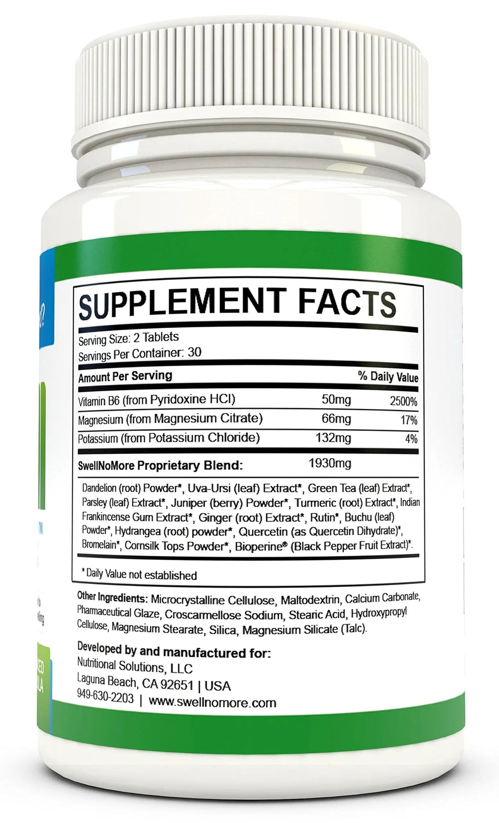 SwellNoMore Pill Natural Diuretic Reduces Edema Swelling, Swollen Feet swell no more Au supplements