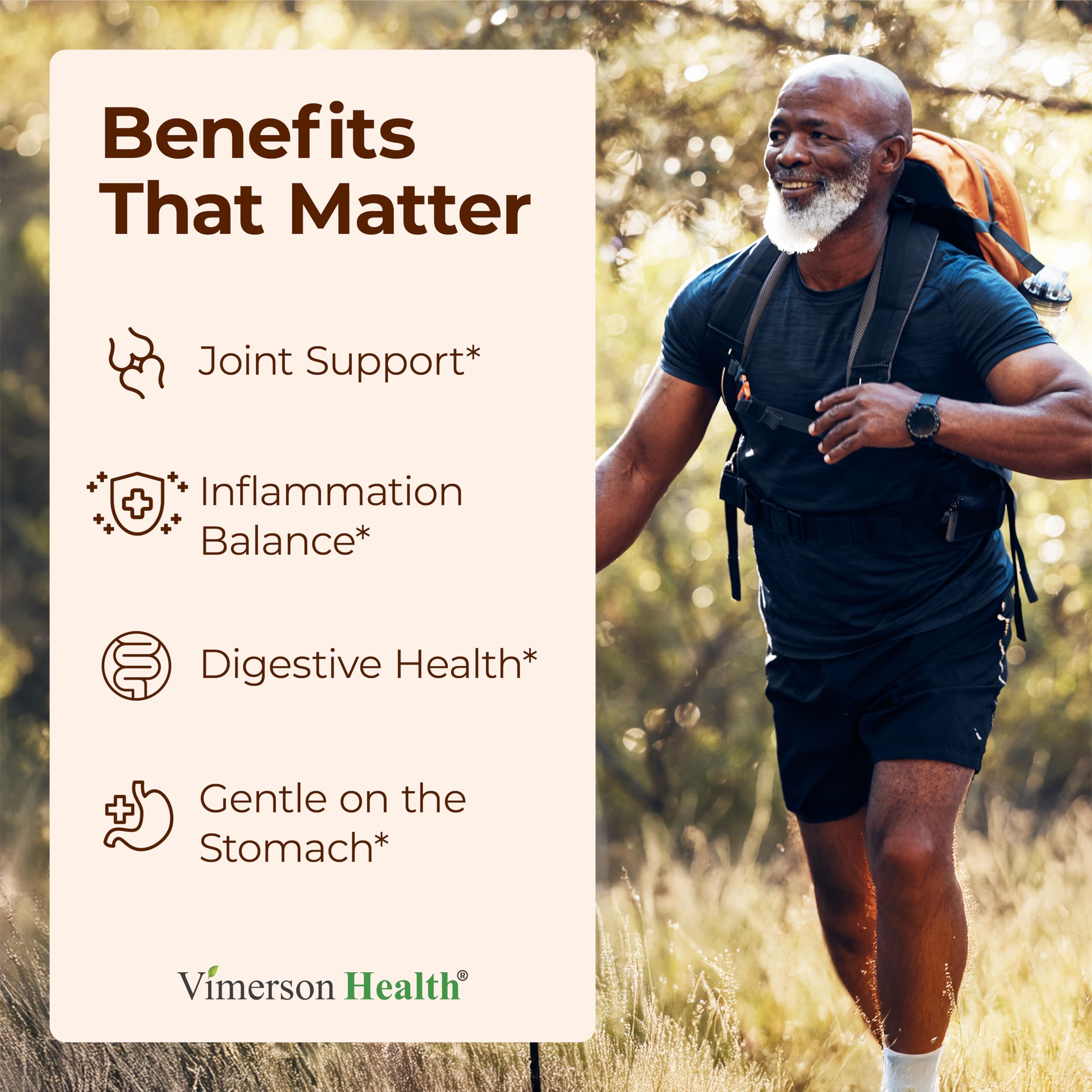 Turmeric Supplement w/Boswellia Serrata – Daily Support for Joint Health & Comfort – Organic Turmeric Curcumin Powder, Bioperine for Enhanced Absorption & Ginger Root – 60 Boswellia Extract Capsules Vimerson Health Au supplements