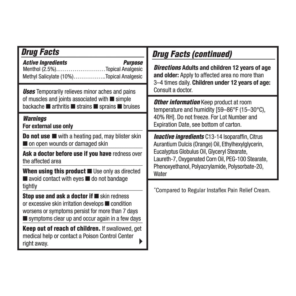 Healthy Directions Instaflex Extra Strength Pain Relief Cream, with 2X The Pain-Fighting Ingredients, Rubs Out Your Toughest Muscle & Joint Pain (2 oz) Instaflex Au supplements