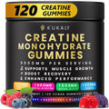 KUKALY Creatine Monohydrate Gummies for Men & Women, 9000MG Creatine Gummies Sugar Free - Mixed Flavored with L-Taurine, BCAA 2:1, B12 B6 for Boost Strength