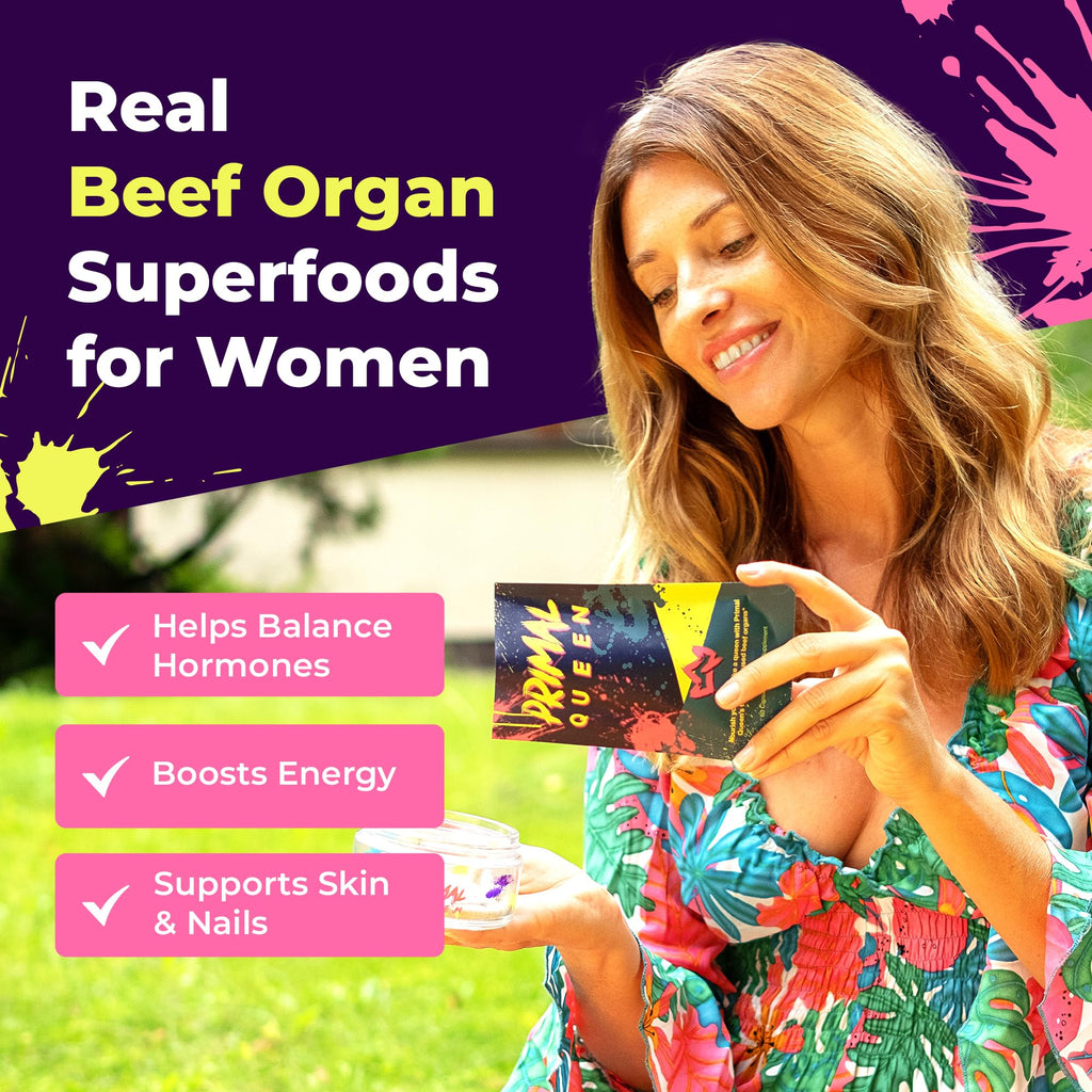 Primal Queen Female-Optimized Beef Organ Superfood Supplement (Beef Liver, Kidney, Heart, & 3 More) - 100% Grass Fed, Pasture Raised - 3rd Party & Clinically Tested Primal Queen Au supplements