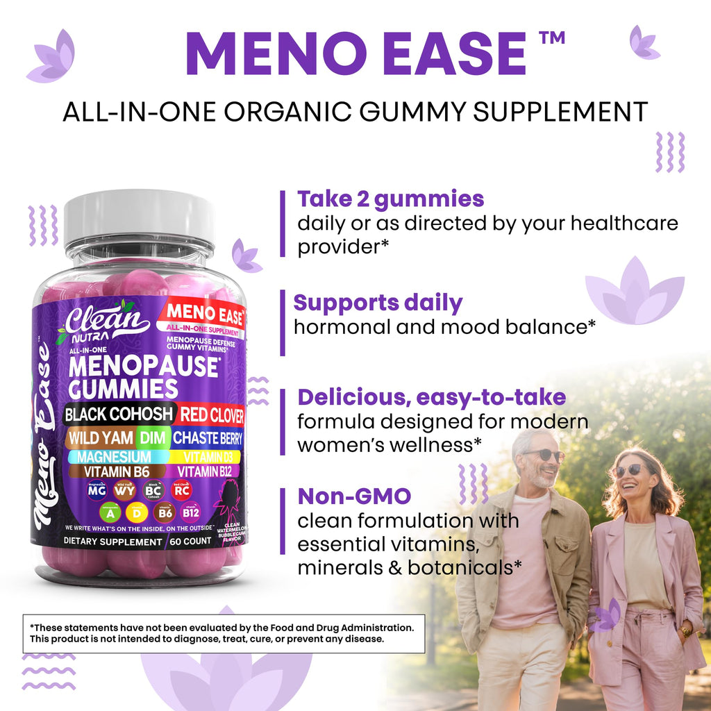 Menopause Supplement for Women Gummies with Black Cohosh, Wild Yam, DIM, Magnesium, Red Clover Chasteberry for Hormone Balance Relief Night Sweats Mood Plus Bergamot, Vitamin D3, Vitamin B6 B12 Clean Nutraceuticals Au supplements