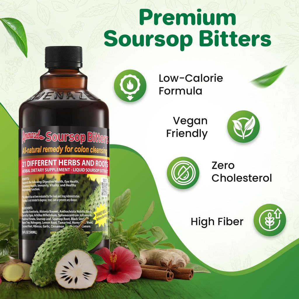 Amenazel Organic Soursop Bitters, 16 fl oz