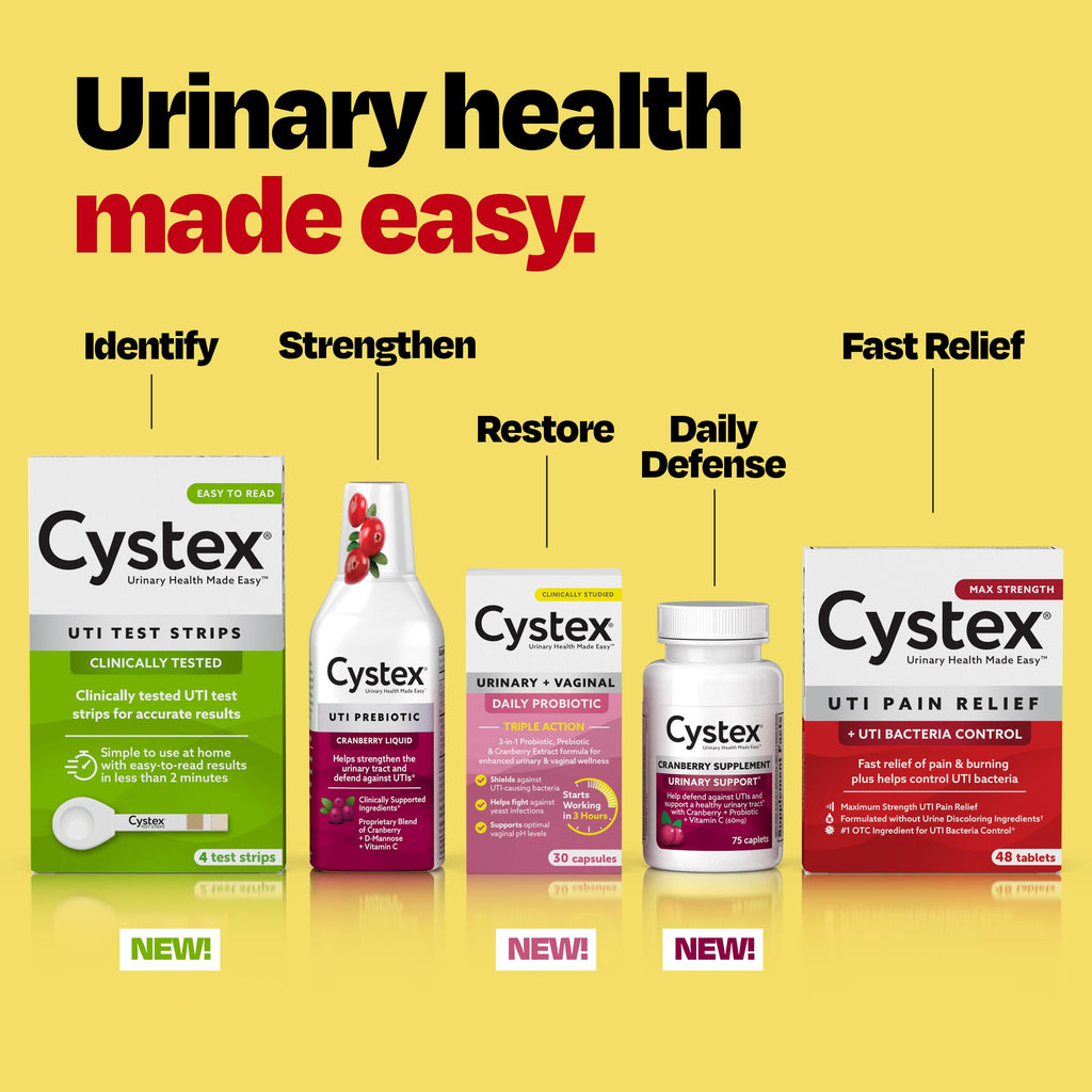 Cystex Urinary Tract Infection Support & Prevention - Cranberry Prebiotic Supplement with D-Mannose & Vitamin C for UTI Protection & Urinary Health Maintenance - 7.6 fl oz (Pack of 2) Cystex Au supplements