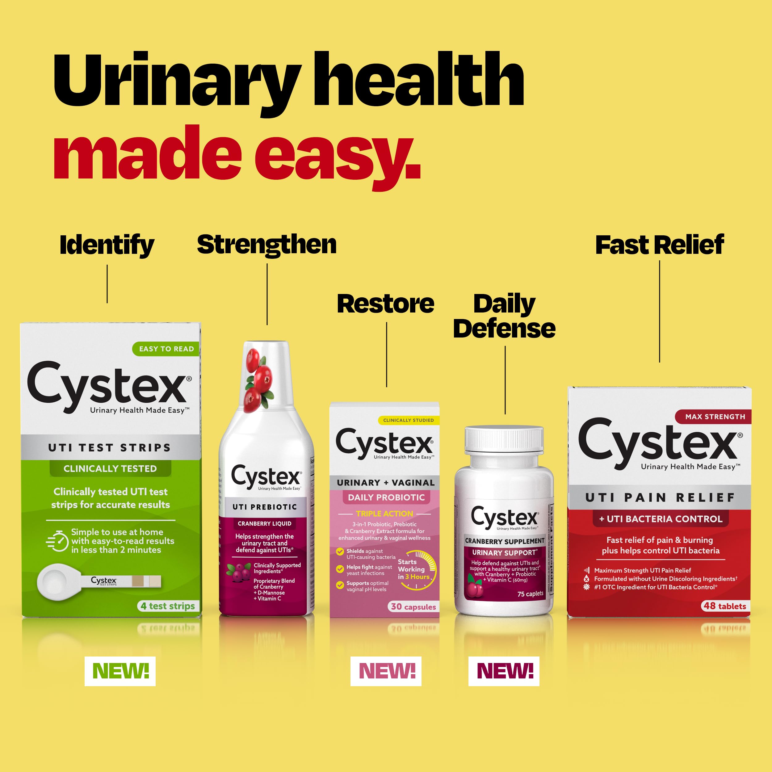 Cystex Urinary Tract Infection Support & Prevention - Cranberry Prebiotic Supplement with D-Mannose & Vitamin C for UTI Protection & Urinary Health Maintenance - 7.6 fl oz (Pack of 2) Cystex Au supplements