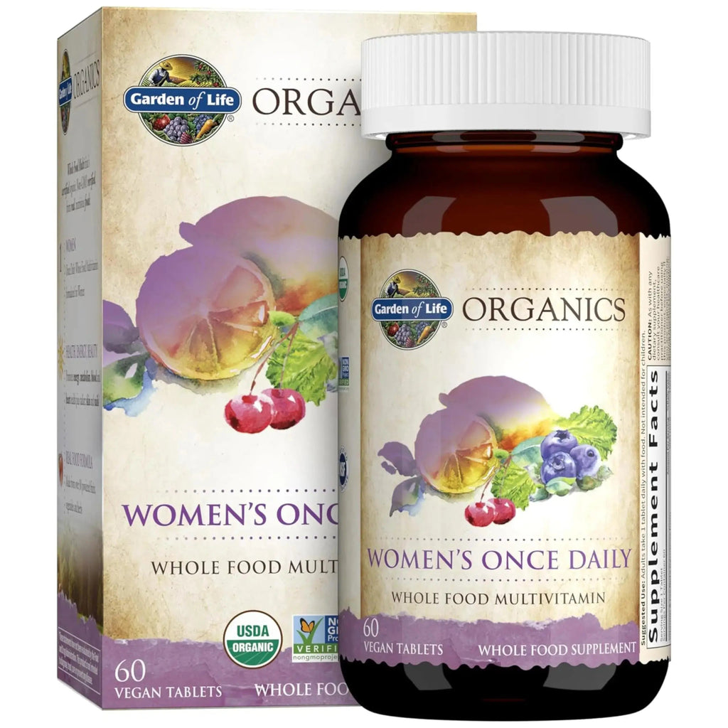 Garden of Life Organics Multivitamin for Women - Women's Once Daily Multi - Whole Food Multi with Iron,Biotin,Vegan Organic Womens Multivitamin Garden of Life Au supplements