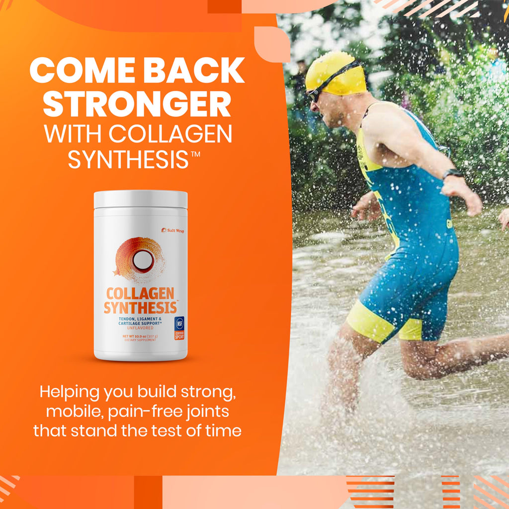 SaltWrap Collagen Synthesis - Collagen Peptides for Joints with Fortigel, Tendoforte, Best Collagen Powder for Tendons, Ligaments