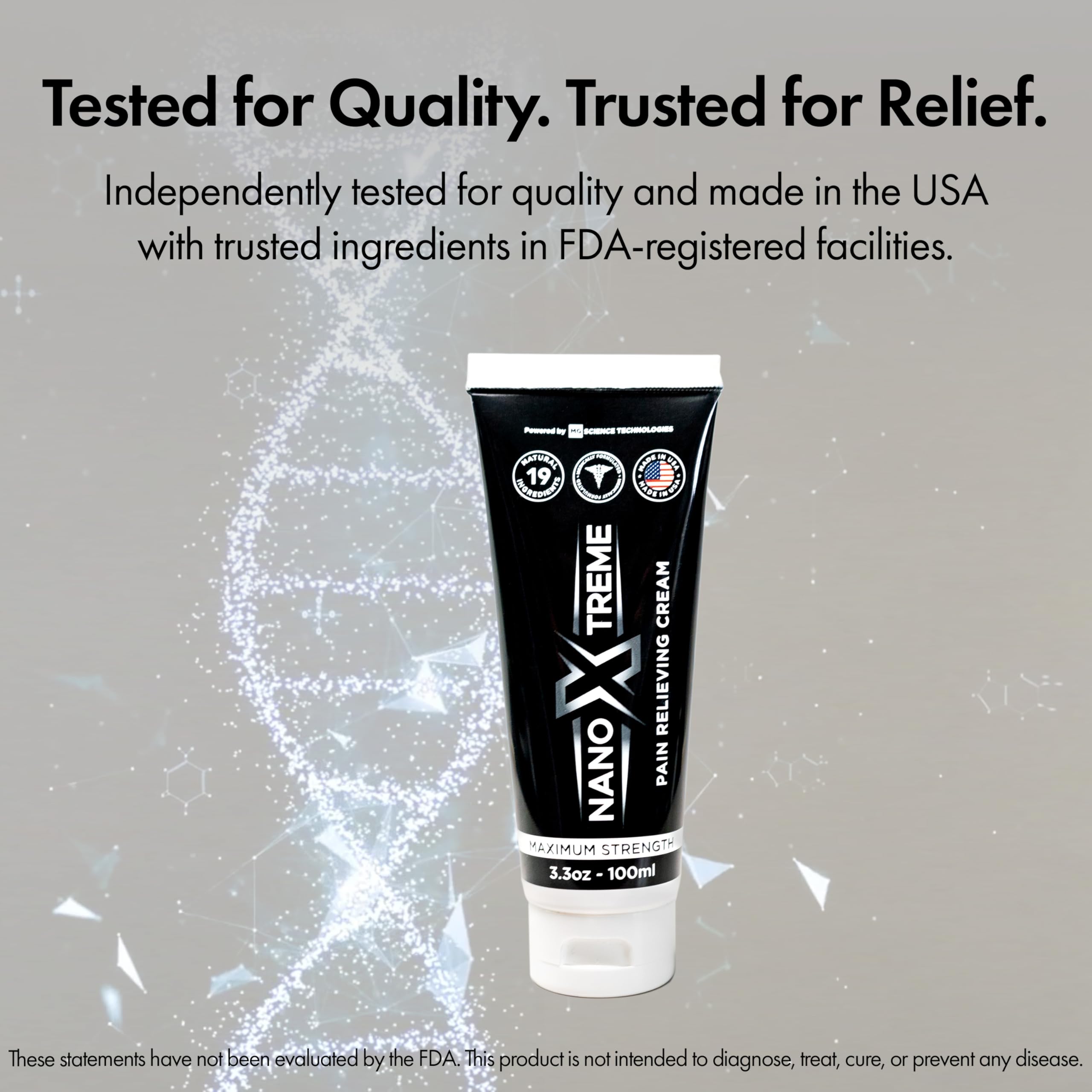 NANOXTREME Pain Relief Cream – Fast-Acting Topical for Muscle, Joint & Nerve Deep-Absorbing, Long-Lasting Formula with Natural Ingredients – Cooling Sensation – 3.3oz Tube – Made in USA NANOXTREME Au supplements