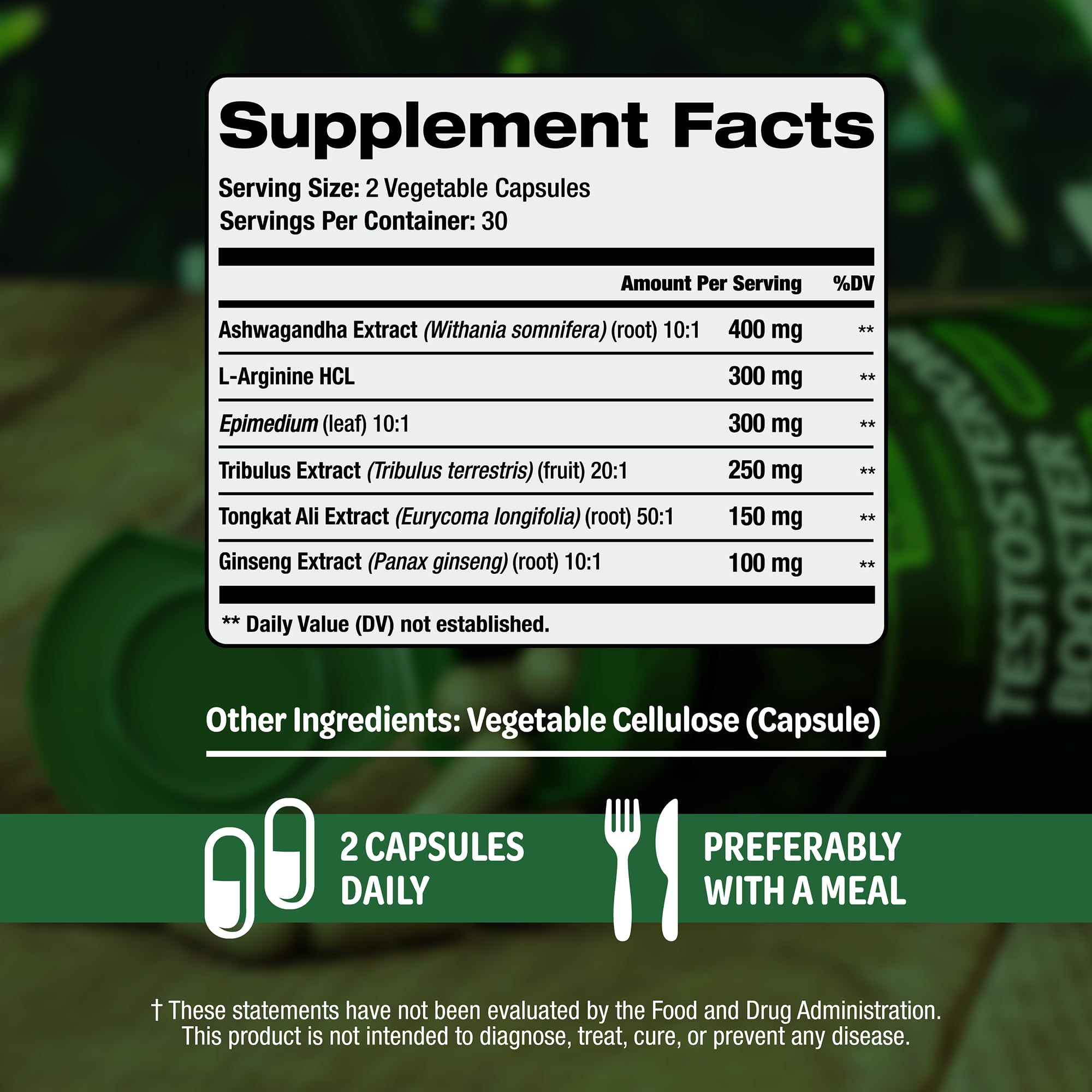 Testosterone Booster Supplement for Men - Male Enhancing Test Boost - Ashwagandha, L-Arginine, Tongkat Ali, Tribulus + More - Workout, Build Muscle, Strength, Energy & Performance - 2 Month Supply SLADAK NATURALS ㅤ Au supplements