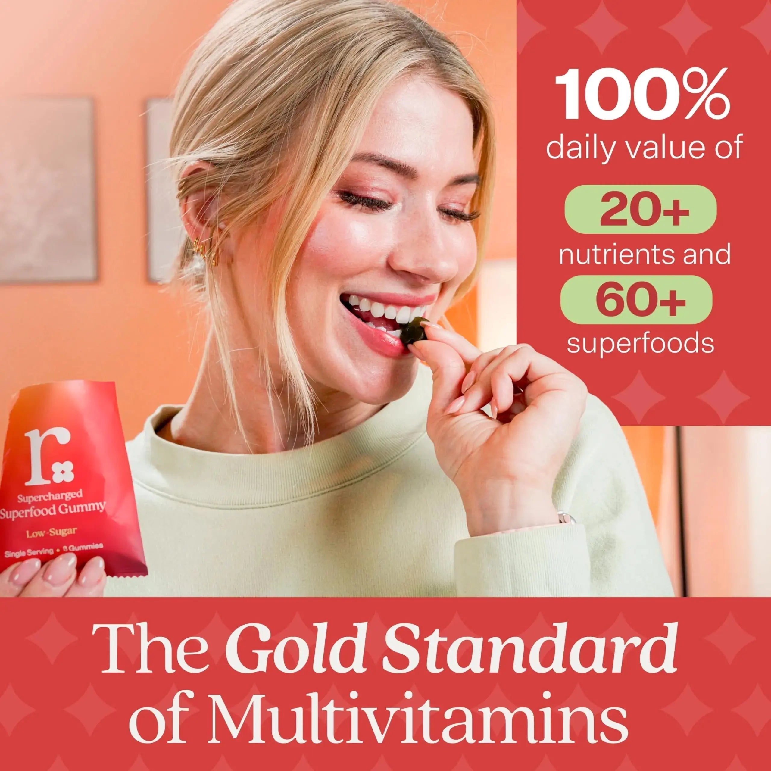 Rizz Low Sugar Green Gummies - 60+ Superfoods 6g Fiber - Prebiotic and Probiotic Gummies - Vegan Multivitamins for Women & Men Rizz Au supplements