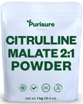 Purisure Citrulline Malate 2:1 Powder, 1 kg, Citrulline Supplement and Citrulline Nitrate Purisure Au supplements