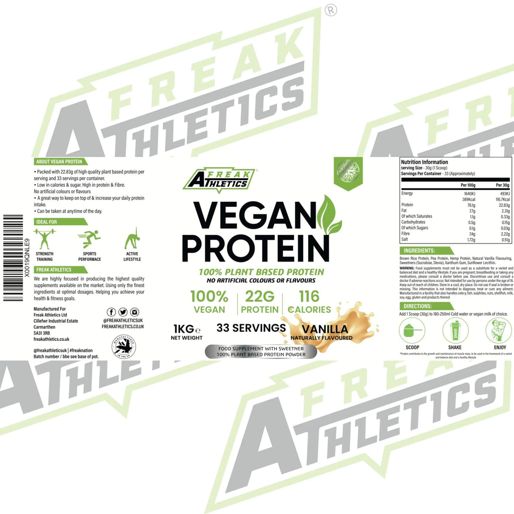 Vegan Protein Powders - Plant Based Vegan Protein Powder 1kg Soy Free Protein Powder Freak Athletics Au supplements