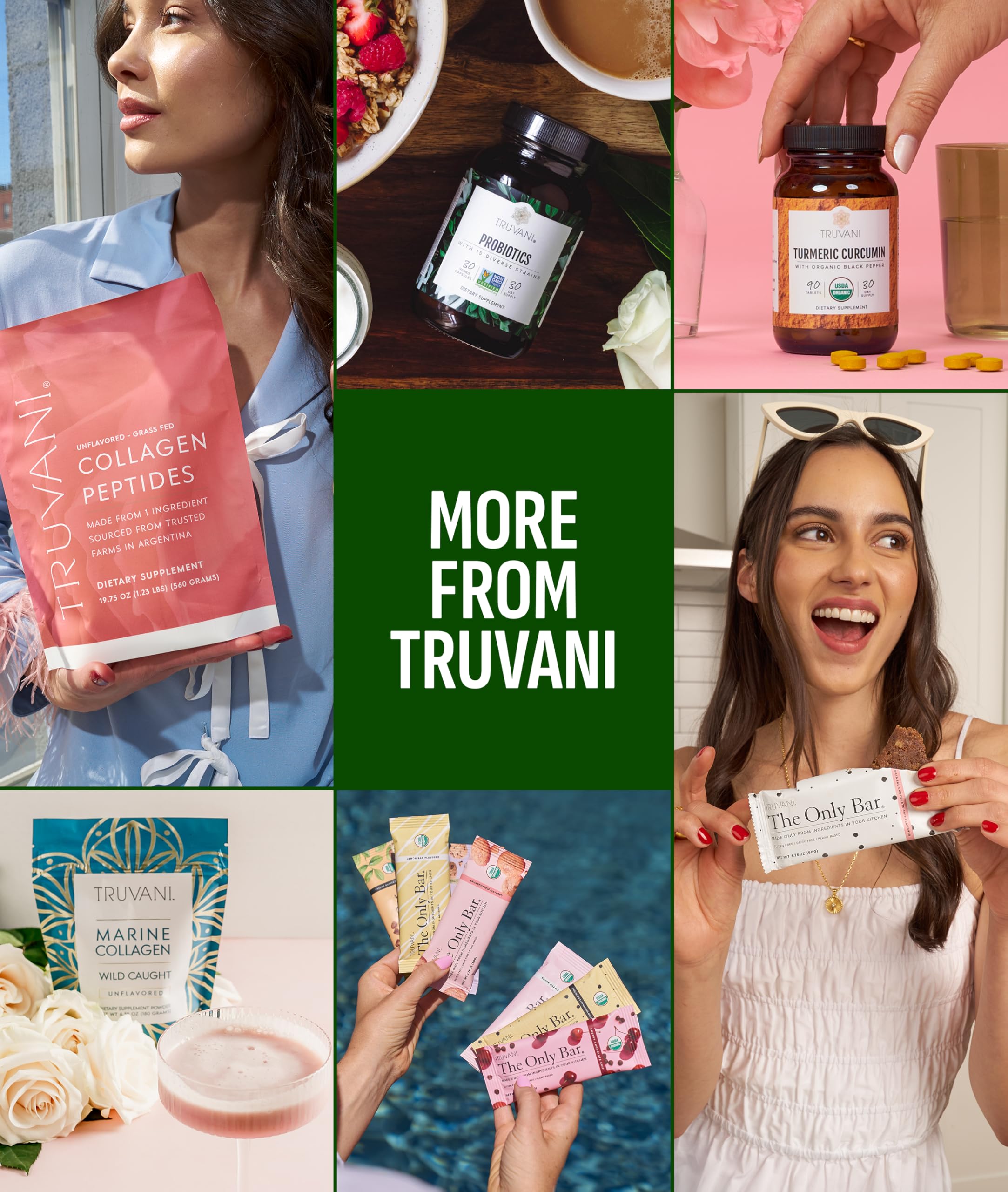 Truvani Protein + Greens Supplement | Spinach, Kale & Broccoli | 10g Organic Plant Based Protein | 20 Servings | USDA Organic | Gluten & Dairy Free