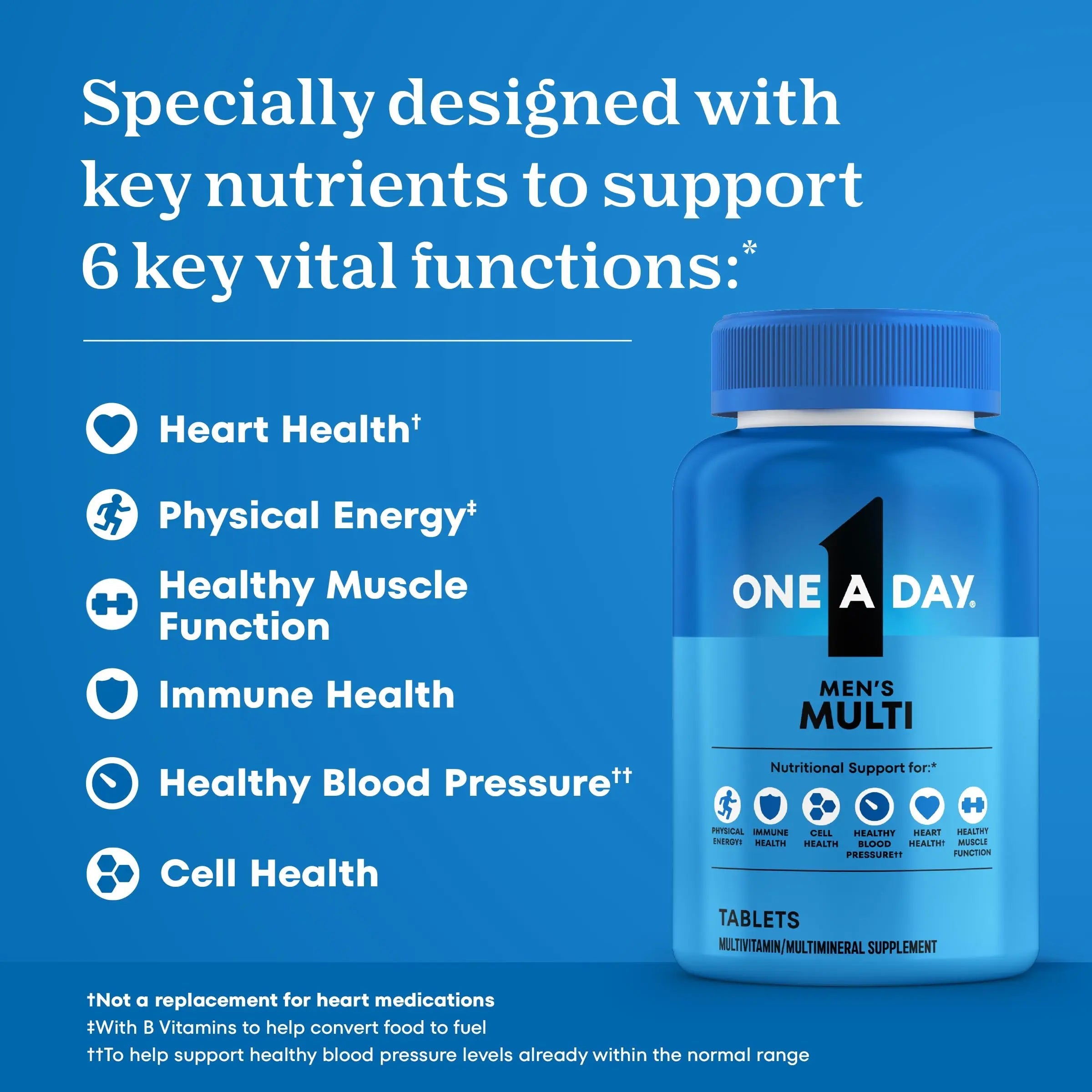 One A Day Multivitamin for Men - Daily Mens Multivitamins with Vitamin D, Zinc, Folic Acid, and B Vitamins, Physical Energy Support, 200 Count ONE A DAY Au supplements