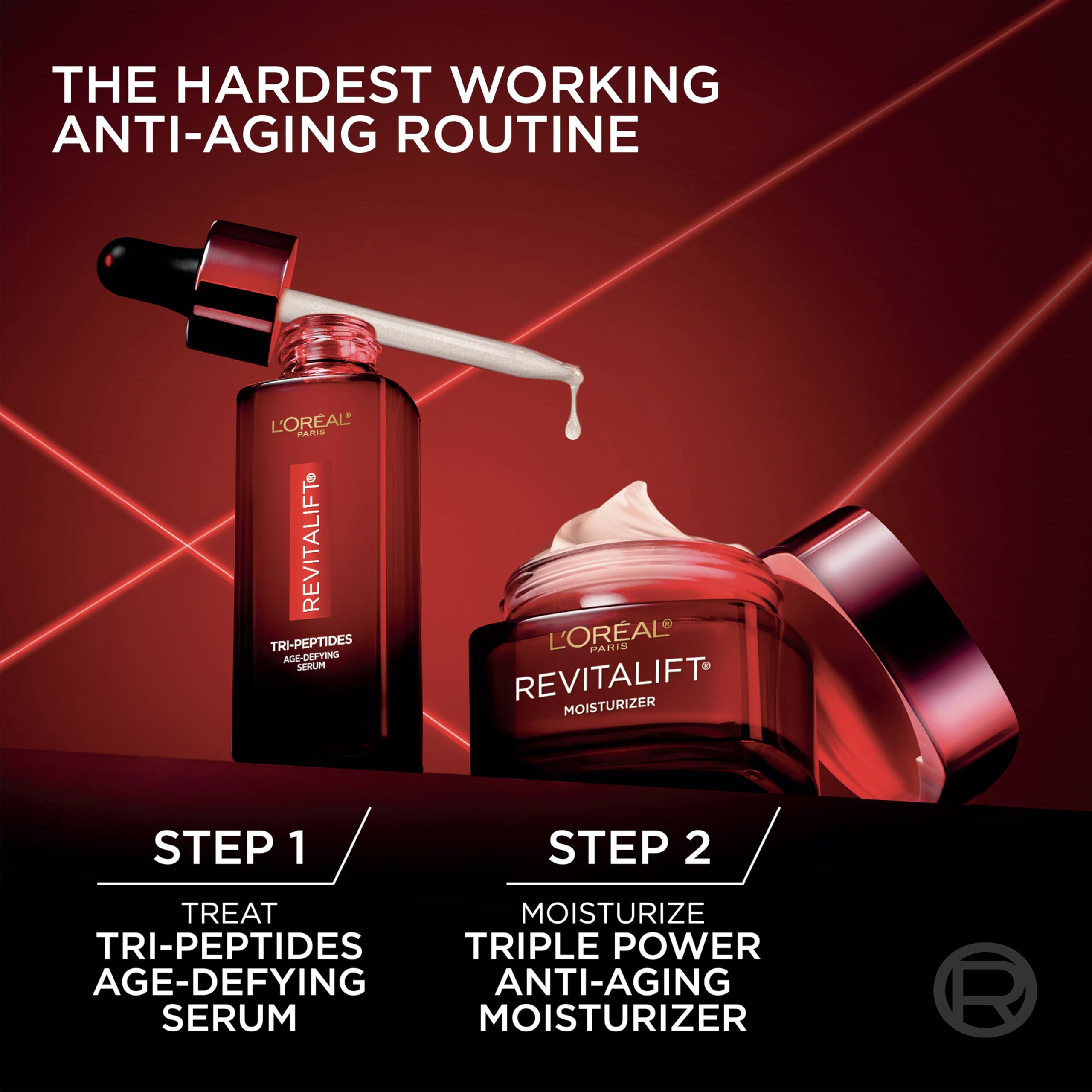 L'Oreal Paris Revitalift Triple Power Age-Defying Face Serum, Anti Aging Serum with 3 in 1 Benefits, Reduces Wrinkles