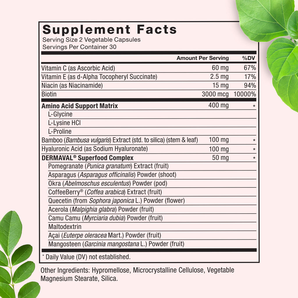 Force Factor Collagen Boosting Superfoods, Vegan Collagen Booster with Hyaluronic Acid, Biotin, Bamboo, Amino Acids & Vitamins for Hair, Skin, and Nails, Strengthener and Skin Supplement, 60 Capsules Force Factor Au supplements