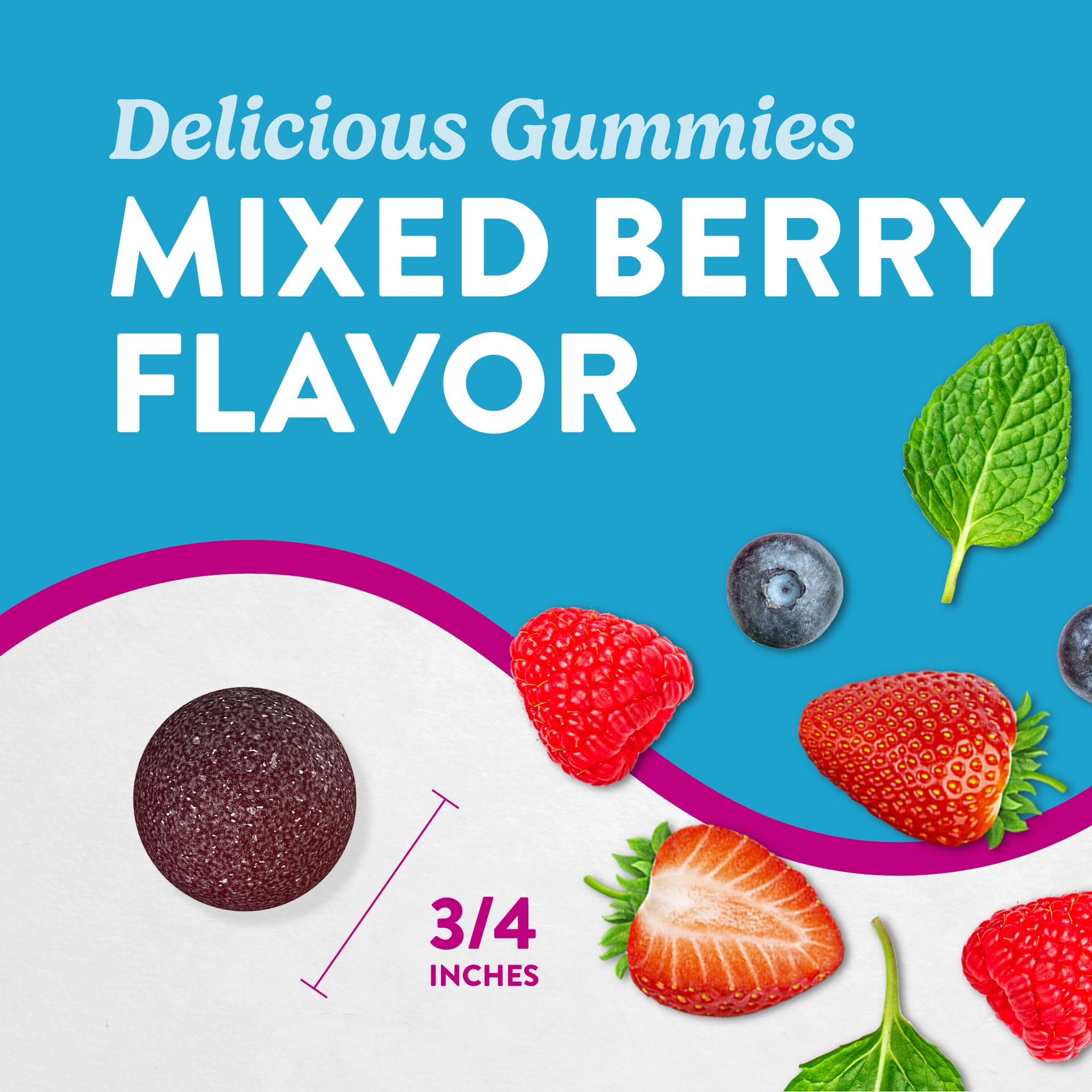 Nature's Truth Magnesium Gummies for Kids | Glycinate & Citrate | 50 Count | Mixed Berry Flavor | Vegan, Non-GMO