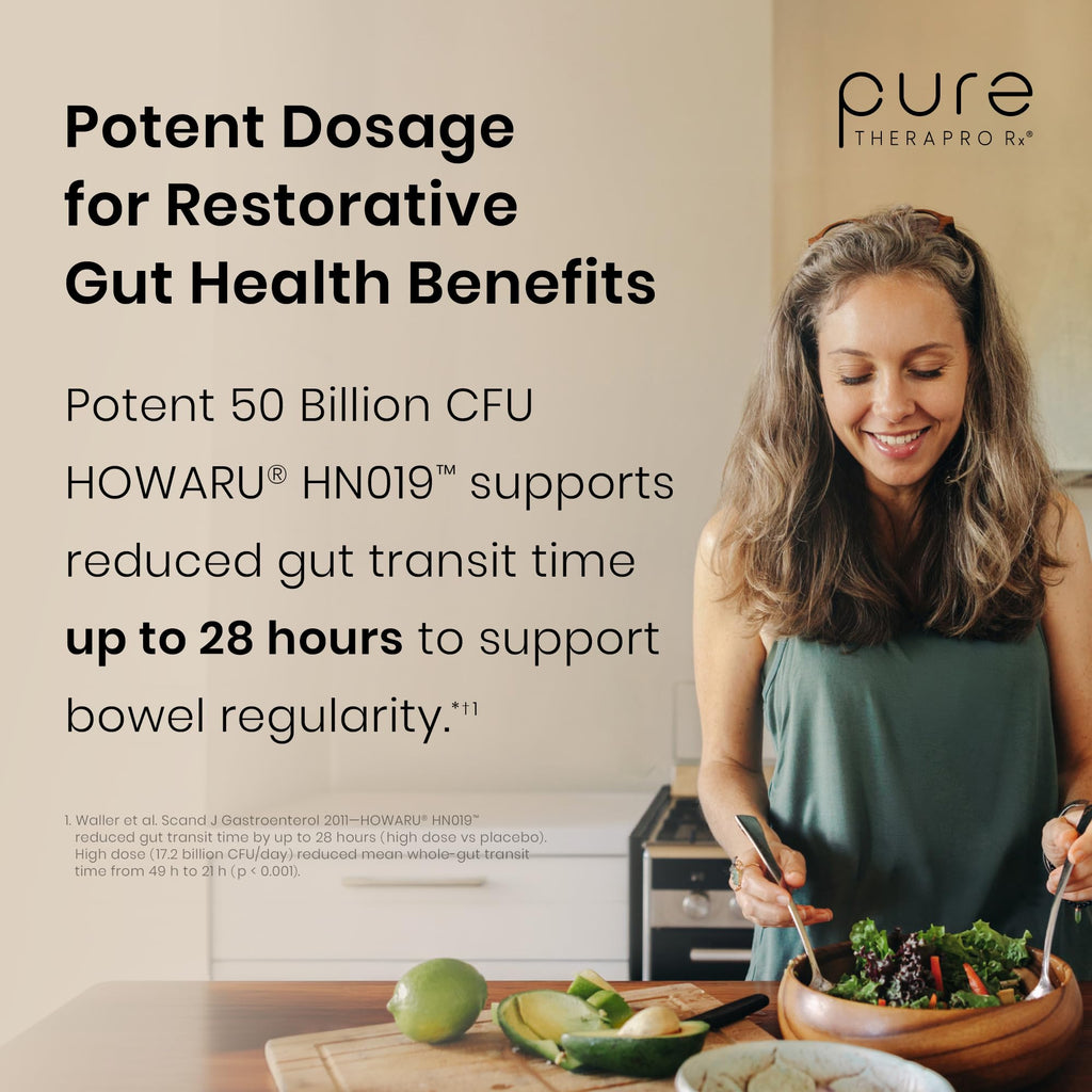 Pure Therapro Rx Power Probiotic 100B | 30 Acid Resistant Capsules - 1 Month Supply | 4 Proven Strains 100 Billion CFU | Flora Balance & Digestion