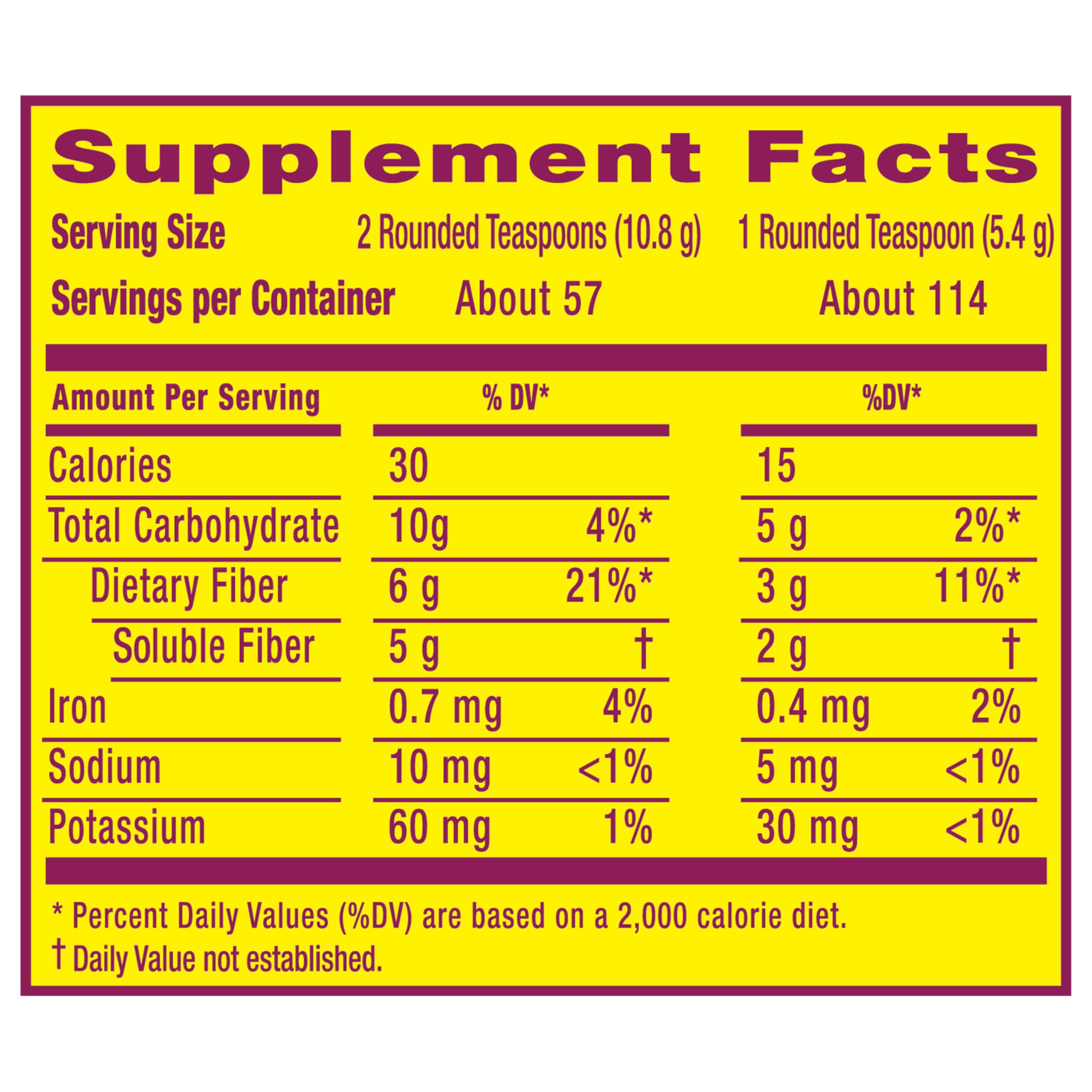 Metamucil, Psyllium Husk Powder, Unflavored with No Added Sweeteners, 114 Servings, 4-in-1 Fiber Supplement, Daily Psyllium Husk Fiber Powder