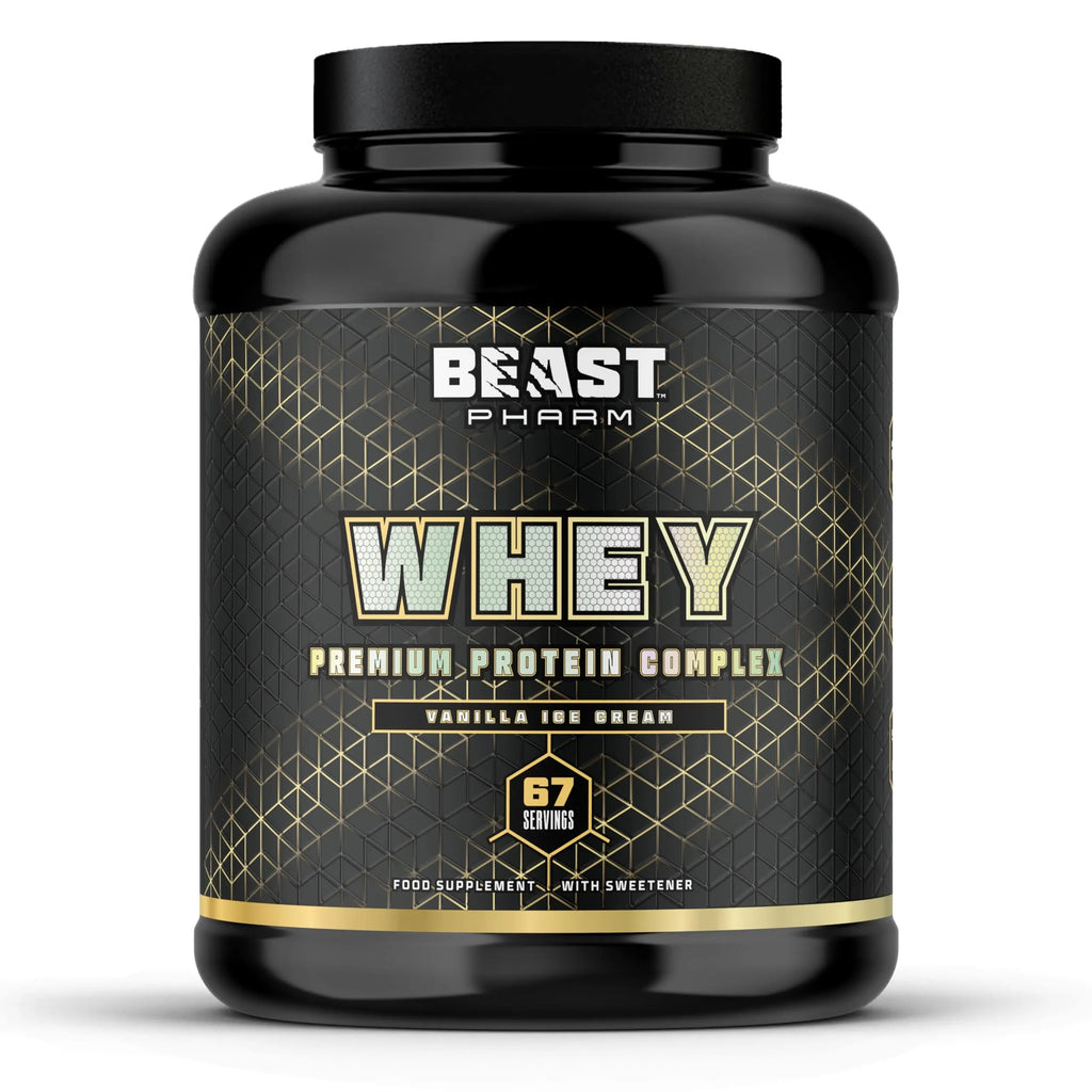 Beast Pharm | WHEY Protein Powder | 2.01kg/67 Servings | Vanilla Ice Cream Beast Pharm Au supplements