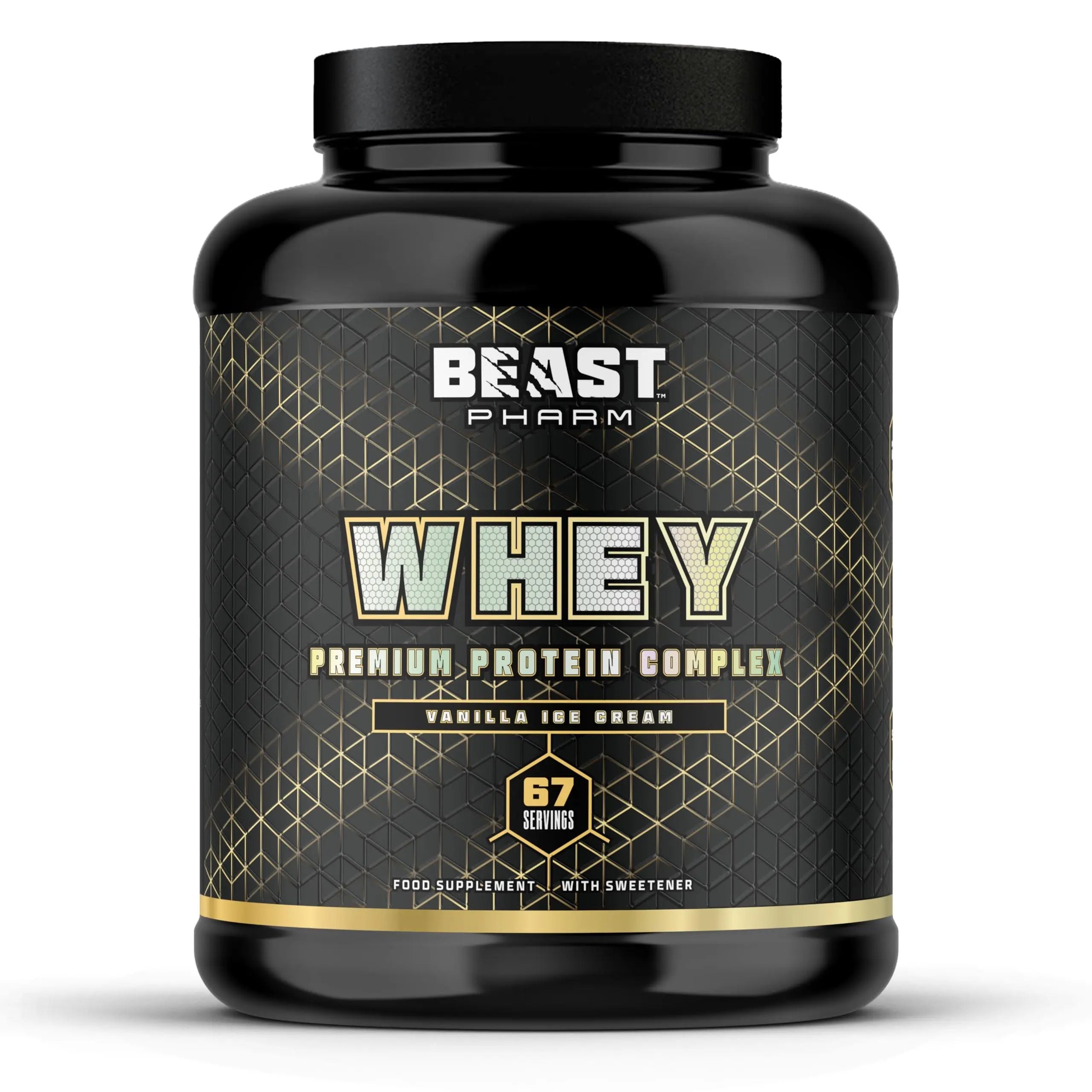Beast Pharm | WHEY Protein Powder | 2.01kg/67 Servings | Vanilla Ice Cream Beast Pharm Au supplements