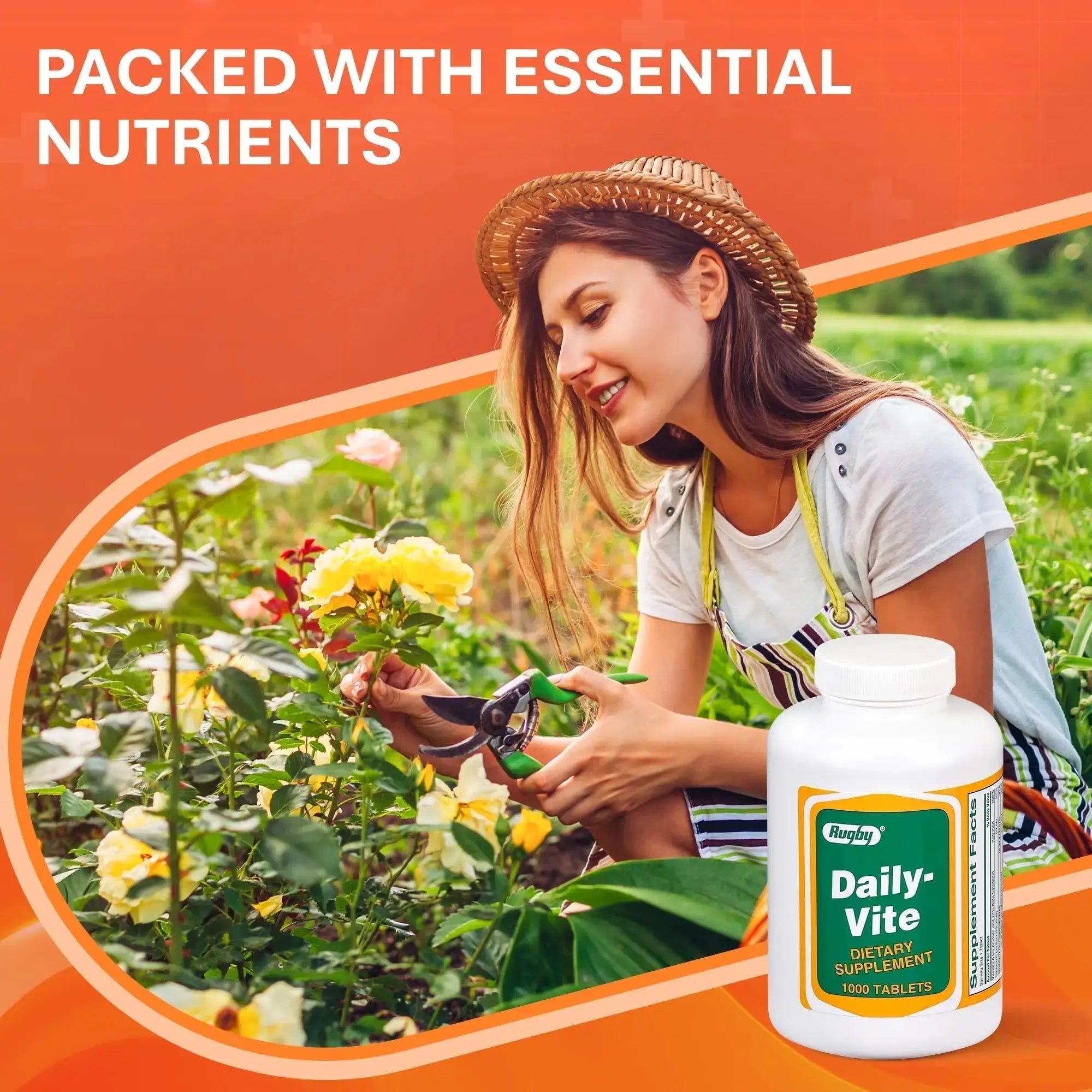 Rugby Daily-Vite Multivitamin Tablets, Gluten-Free Dietary Supplement for Adults, Supports Overall Health, No Artificial Flavors - 1000 Count (1 Pack) RUGBY LABORATORIES Au supplements