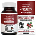 CranEaze®: Cranberry Juice Extract Plus D-Mannose – 36 mg PAC, 100% Soluble PAC - Supports Urinary Tract Health – Most Effective Cranberry Pills for Women,