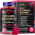 Vitamin B-Complex Gummies for Women & Men - Vitamin B12, B1, B2, B3, B5, B6, B7 & B9 - B Complex with Vitamin C & Choline - Energy, Brain & Mood