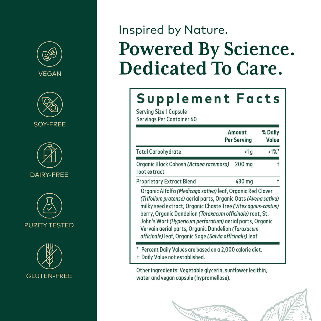 GAIA HERBS PRO Female Support Formula - Supports Healthy PMS & Menopause Fluctuations with Alfalfa Leaf, Black Cohosh Root Extract, Dandelion Root & More* - Vegan - 60 Liquid Phyto-Caps (60 Servings) Gaia Herbs PRO Au supplements