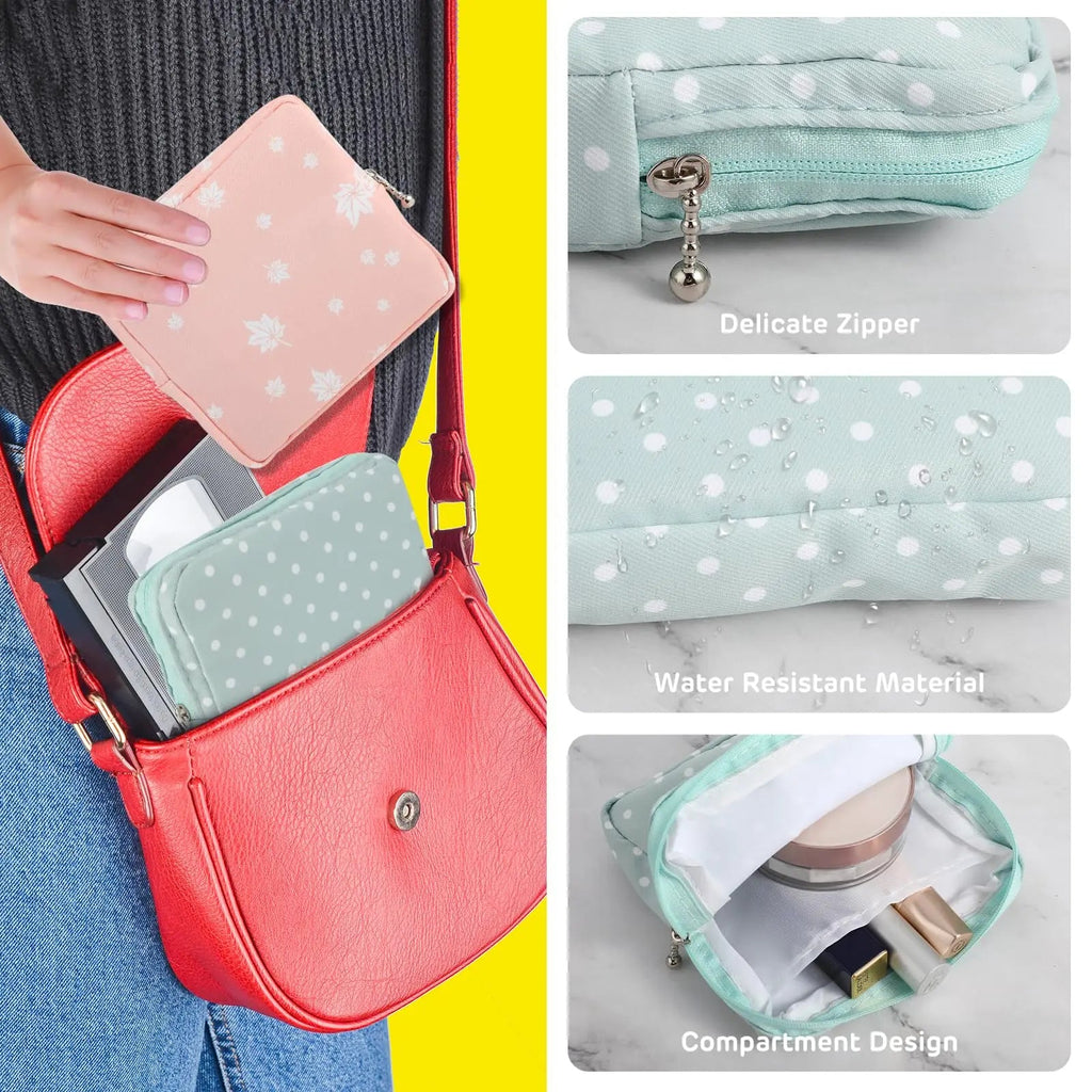 3Pcs Period Bag, Sanitary Pad Storage Bag Samll Period Pouch for Purse Cute Menstrual Period Bag Aster Au supplements