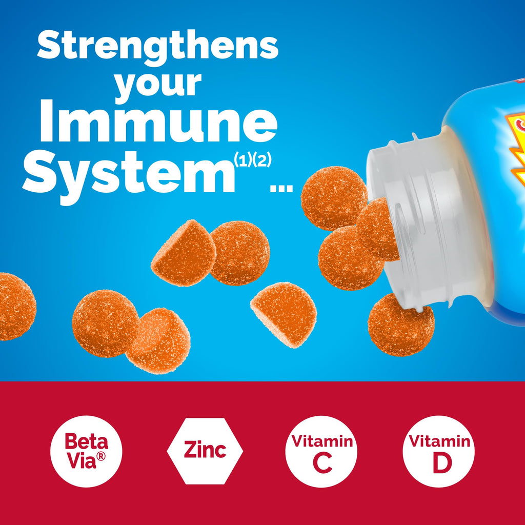 Emergen-C Immune+ Triple Action Immune Support Gummies, BetaVia (R), 1000mg Vitamin C, B Vitamins, Vitamin D and Antioxidants
