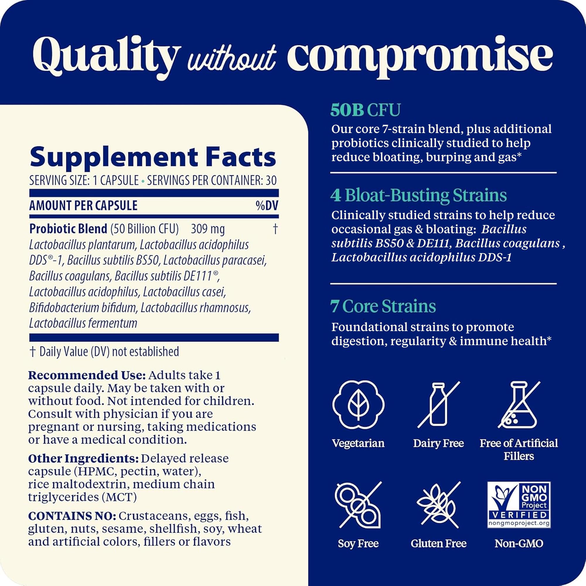 Enzymedica SubCulture Probiotics for Gas & Bloating, 50 Billion CFU, Supports Immune & Digestive Health, Regularity & Gut Flora, 30 Count Enzymedica Au supplements