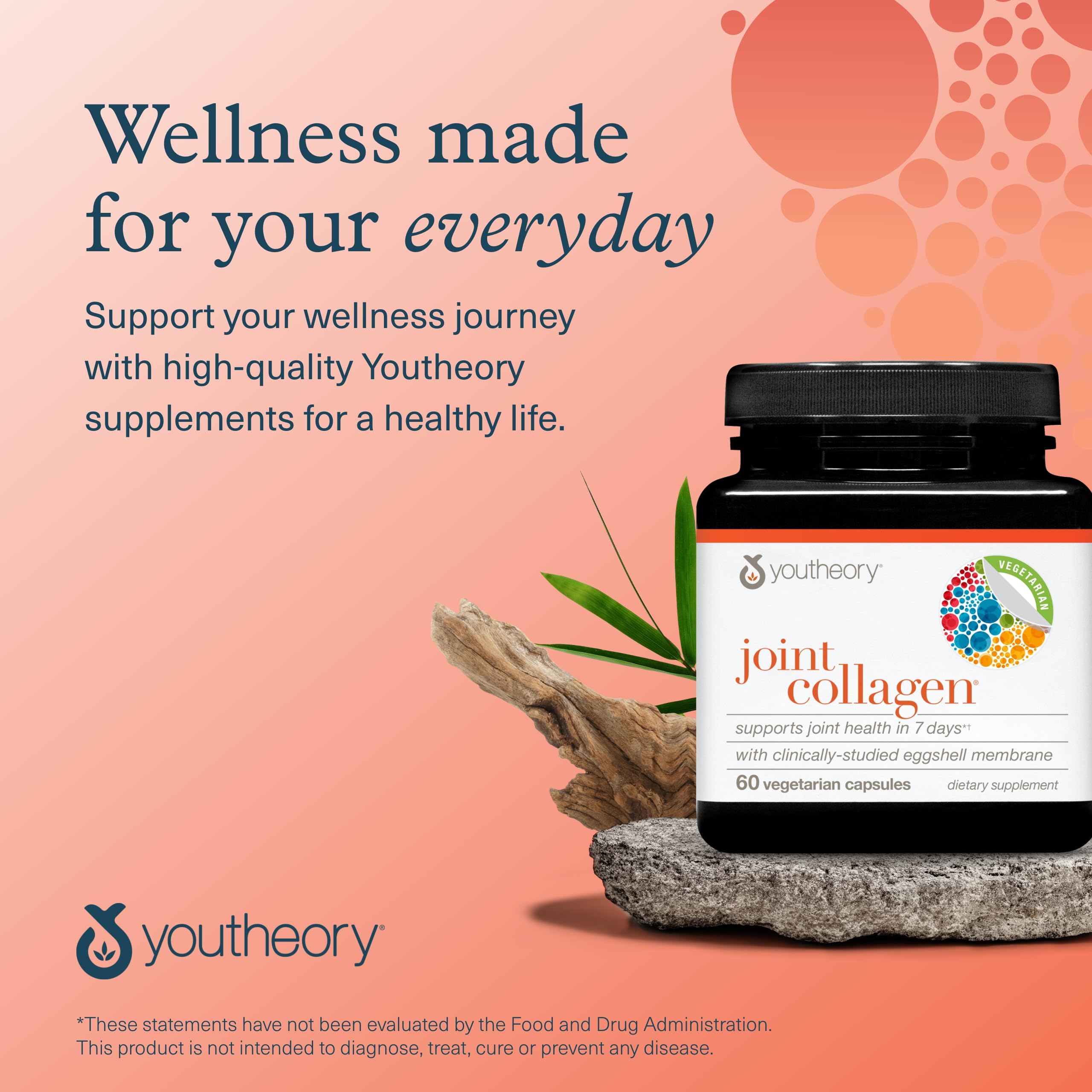 Youtheory Joint Collagen - Vegetarian Collagen Supplement with NEM Eggshell Membrane & Boswellia Extract - Dairy, Soy & Gluten Free - 60 Vegetarian Capsules Youtheory Au supplements
