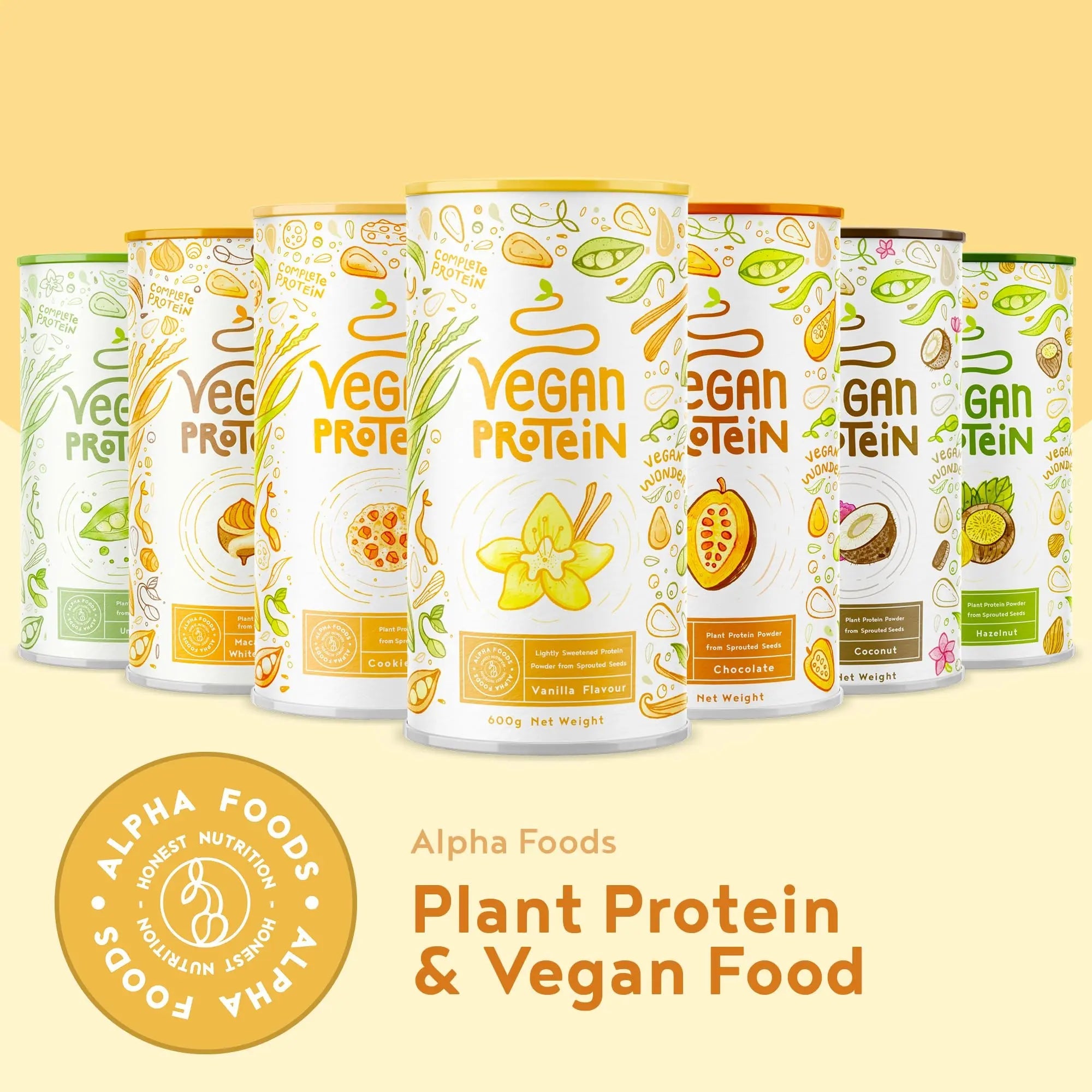 Vegan Protein Powder - Muscle Building Powder with Amino Acids - Plant Based Protein Shake Alpha Foods Au supplements