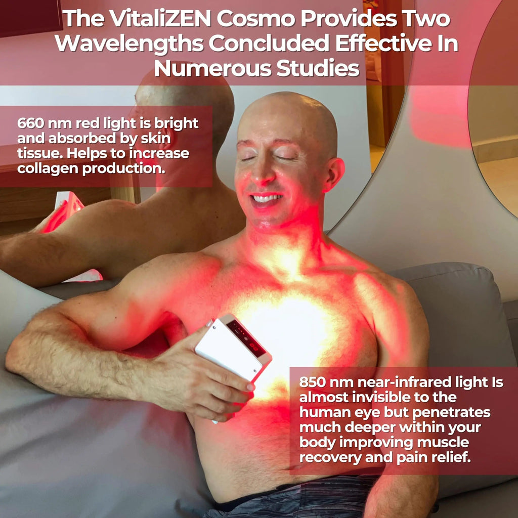 VitaliZEN Cosmo 60 Watt, Rechargeable Red & Near-Infrared Light Therapy Device. 660nm & 850nm VitaliZEN Au supplements