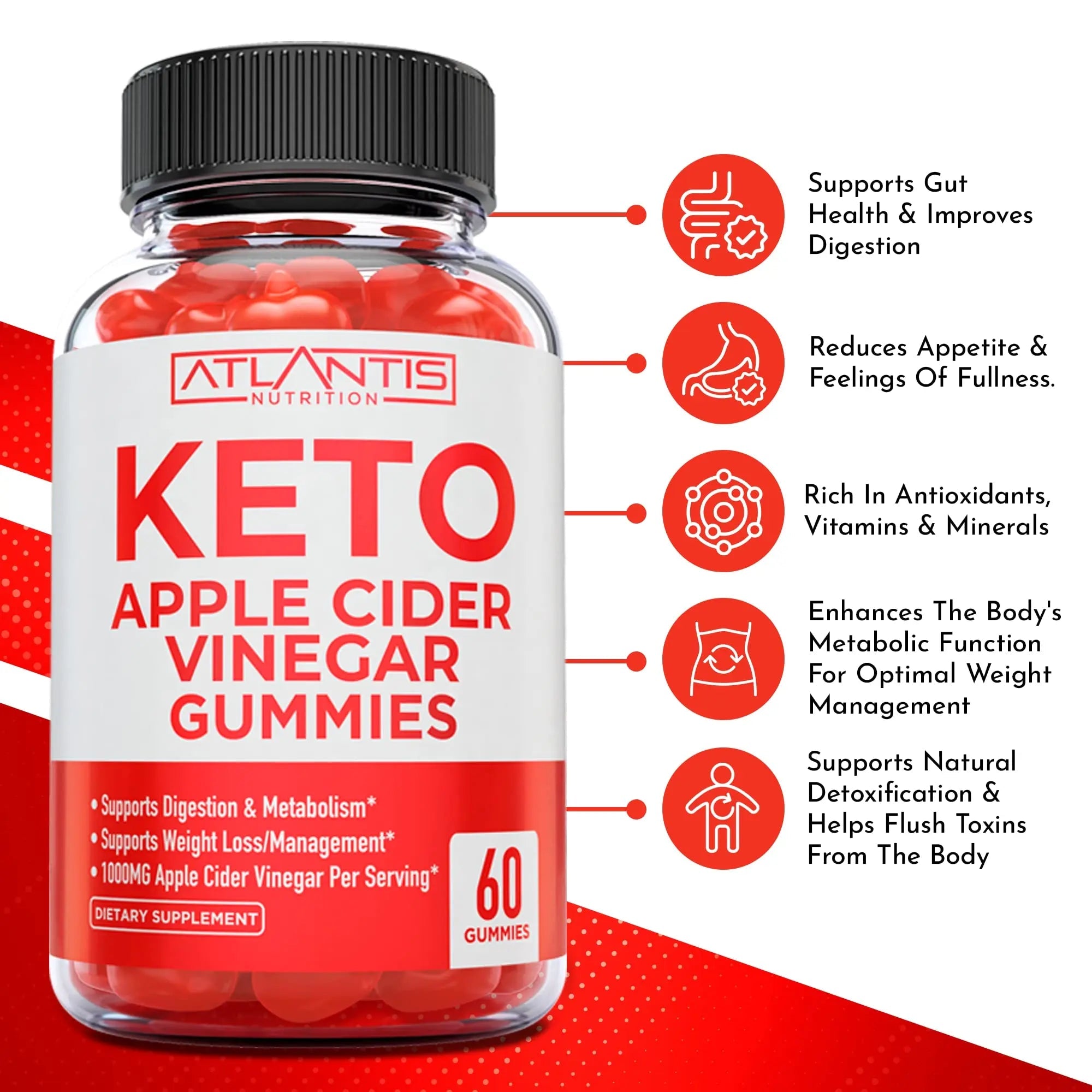 Keto ACV Gummies for Weight Loss - Apple Cider Vinegar Keto ACV Gummies Formulated Atlantis Nutrition Au supplements