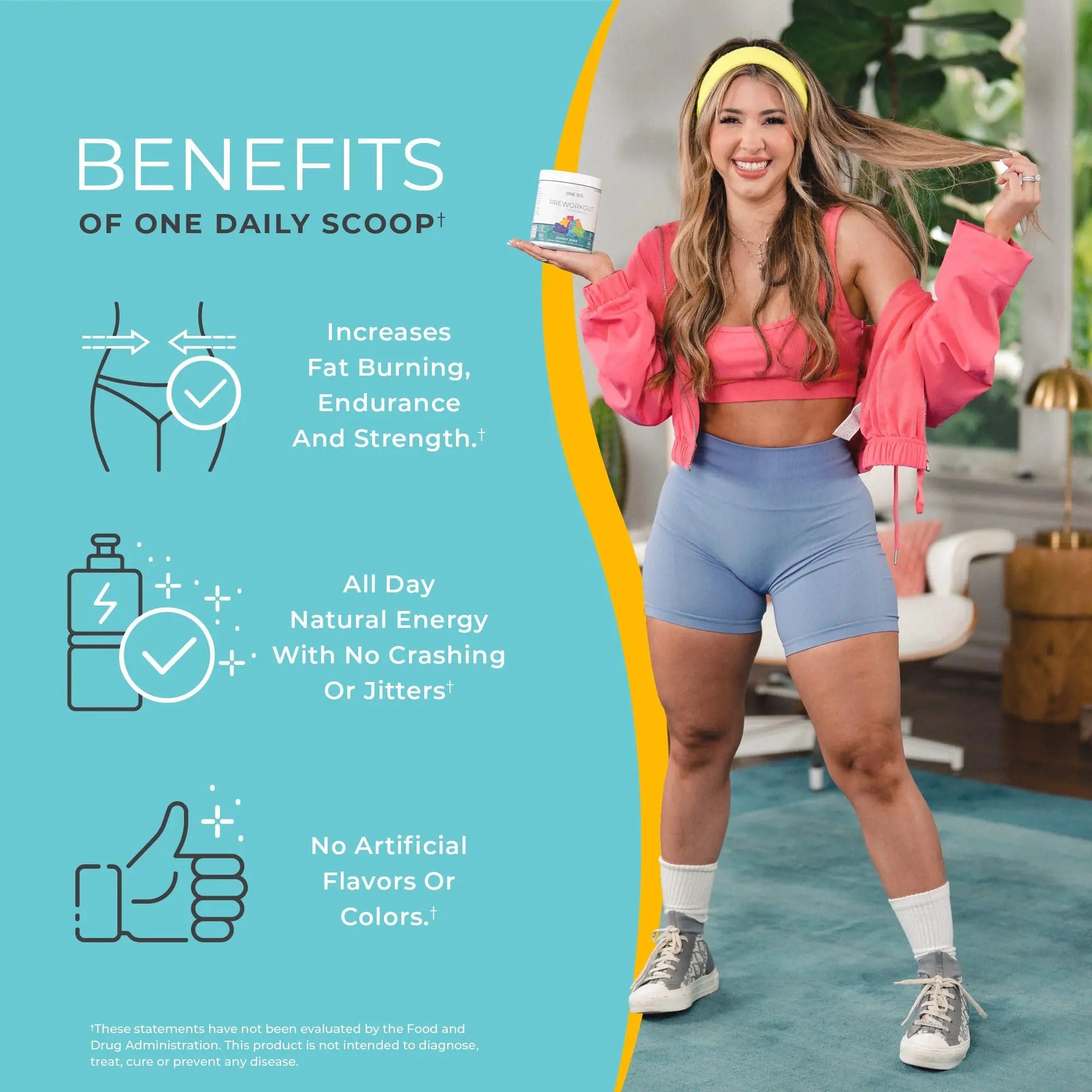 One Sol Pre-Workout for Women, Enhanced Pump & Focus, No Jitters Or Crash, Natural One Sol Au supplements