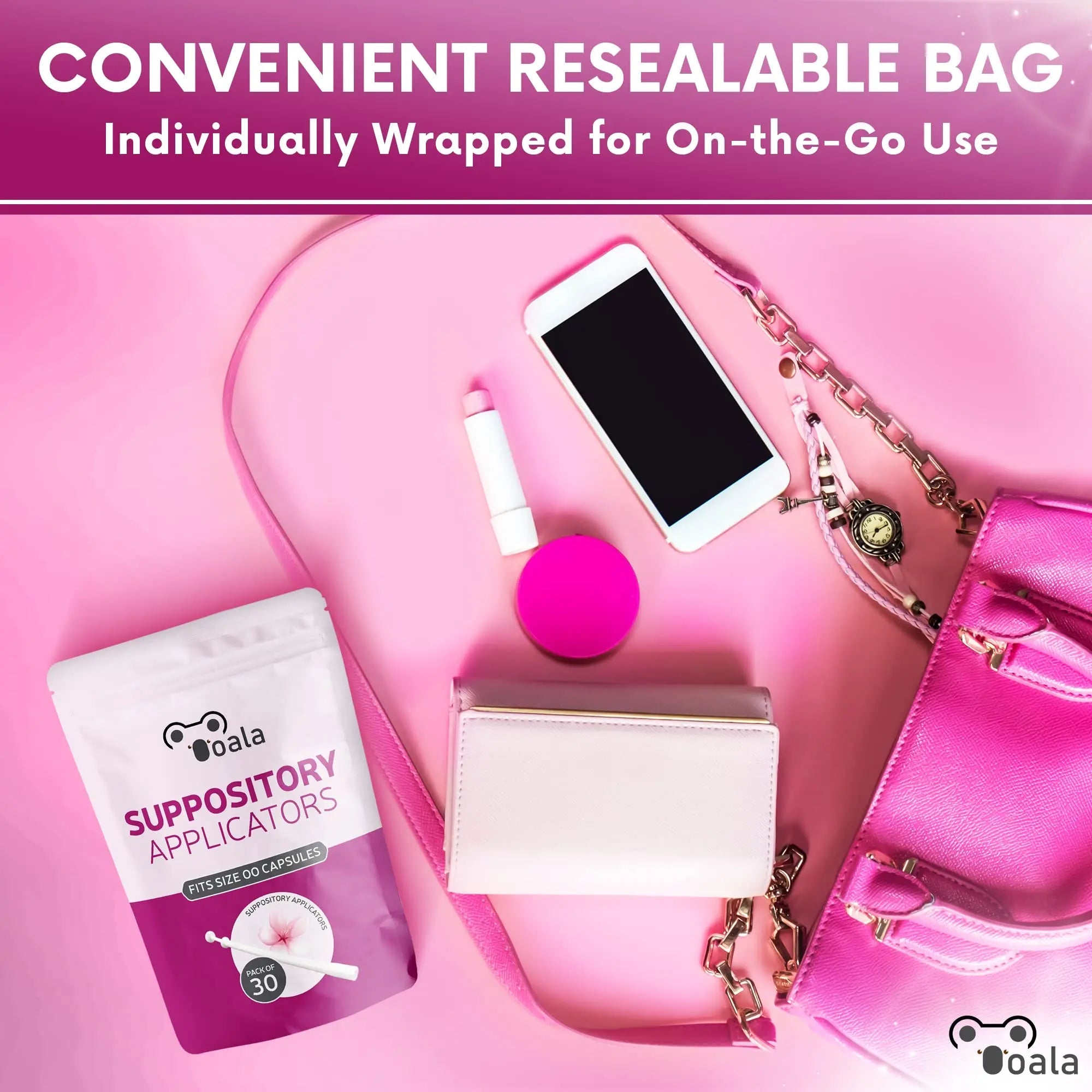 Ooala Disposable Vaginal Suppository Applicators (30-Pack) | Fits Most Brands, Pills, Tablets and Boric Acid Ooala Au supplements