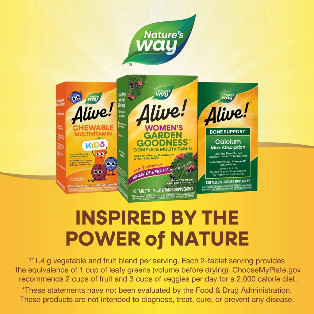 Nature's Way Alive! Garden Goodness Multivitamin for Women, High Potency B-Vitamins to Support Cellular Energy Nature's Way Au supplements