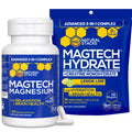 Magtech Magnesium Capsules + Hydration Creatine Powder Lemon Lime Bundle - 3 Forms of Magnesium - Featuring Magtein L-Threonate - Brain Health & Hydration Support* - 44 Total Servings NATURAL STACKS Au supplements