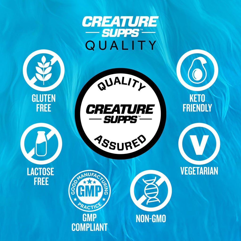 CREATURE® Creatine Complex - Creatine Monohydrate Capsules with 5 Types of Creatine Including Con-Crēt® Creatine HCL, Promotes Muscle, Strength, Endurance, Brain Health, 180 Veggie Caps, 60 Servings CREATURE Au supplements