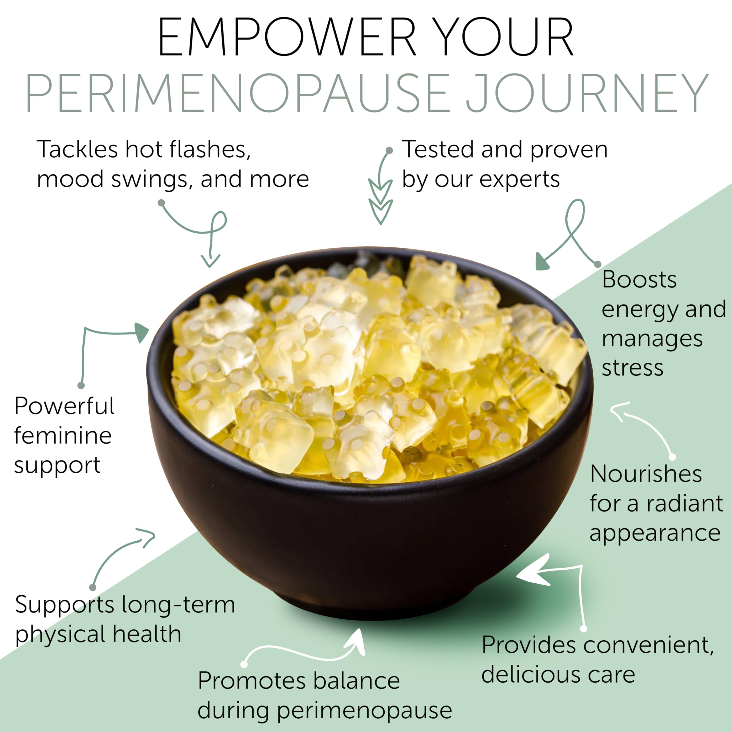 Perimenopause Supplements Women | Premenopausal Gummy Vitamins | Relief for Hormonal Balance & Mood Swings | Supports Menstrual Cycle Regulation | 60 Vegan Gummies Terramed Just Think Comfort Au supplements
