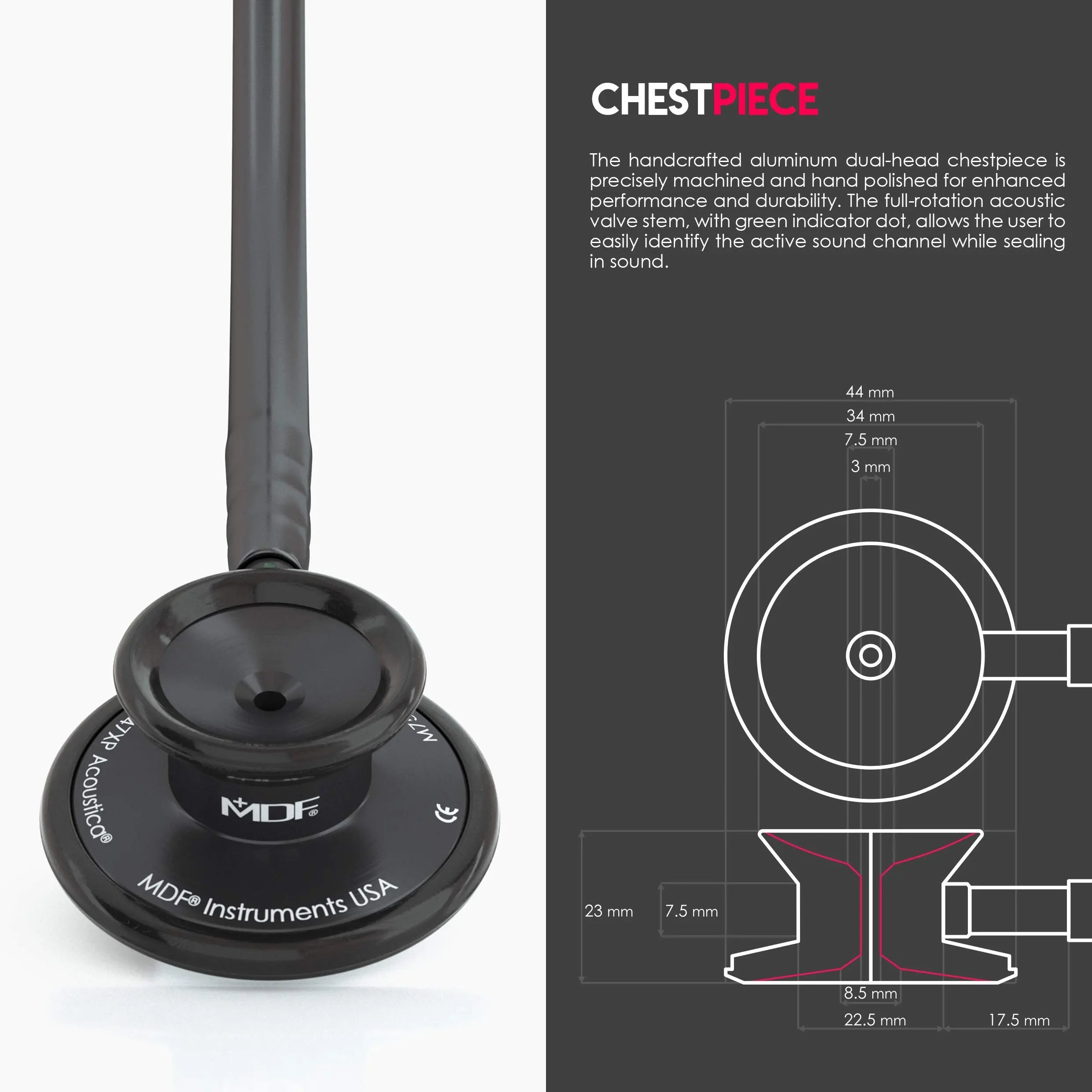 MDF Acoustica Lightweight Stethoscope for Doctors, Nurses, Students MDF Instruments Au supplements