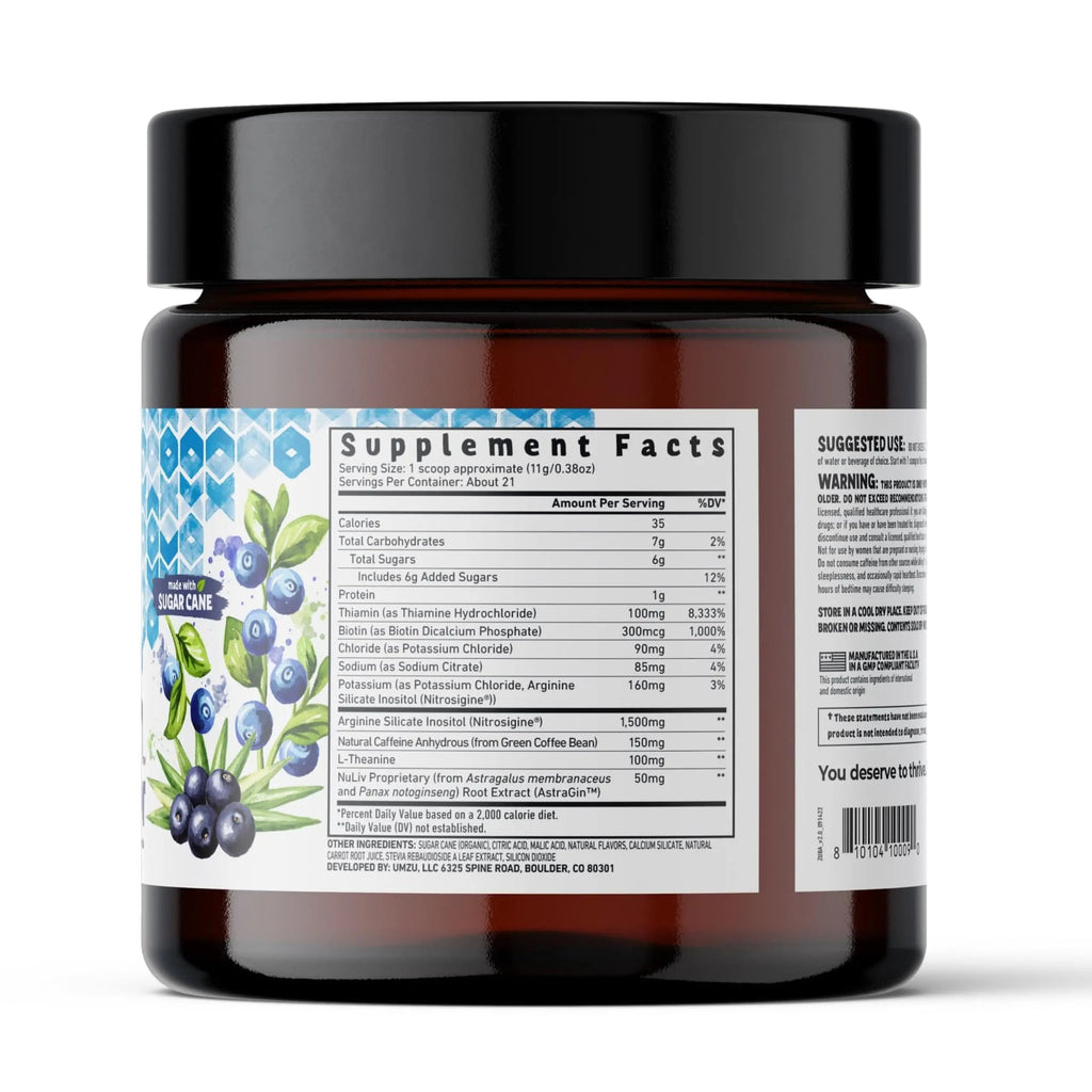UMZU Zuum Pre-Workout Wild Blueberry Acai UMZU Au supplements