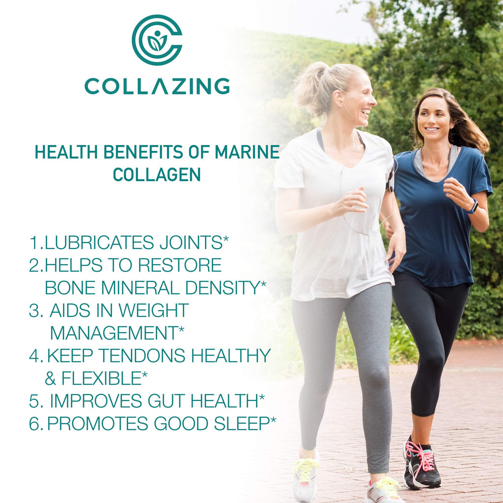 C COLLAZING - Alaskan Wild-Caught Marine Collagen Peptides with Hyaluronic Acid & Vitamin C - Supports Skin, Hair, Nails, Joints & Bones - Type 1 & 3 Collagen