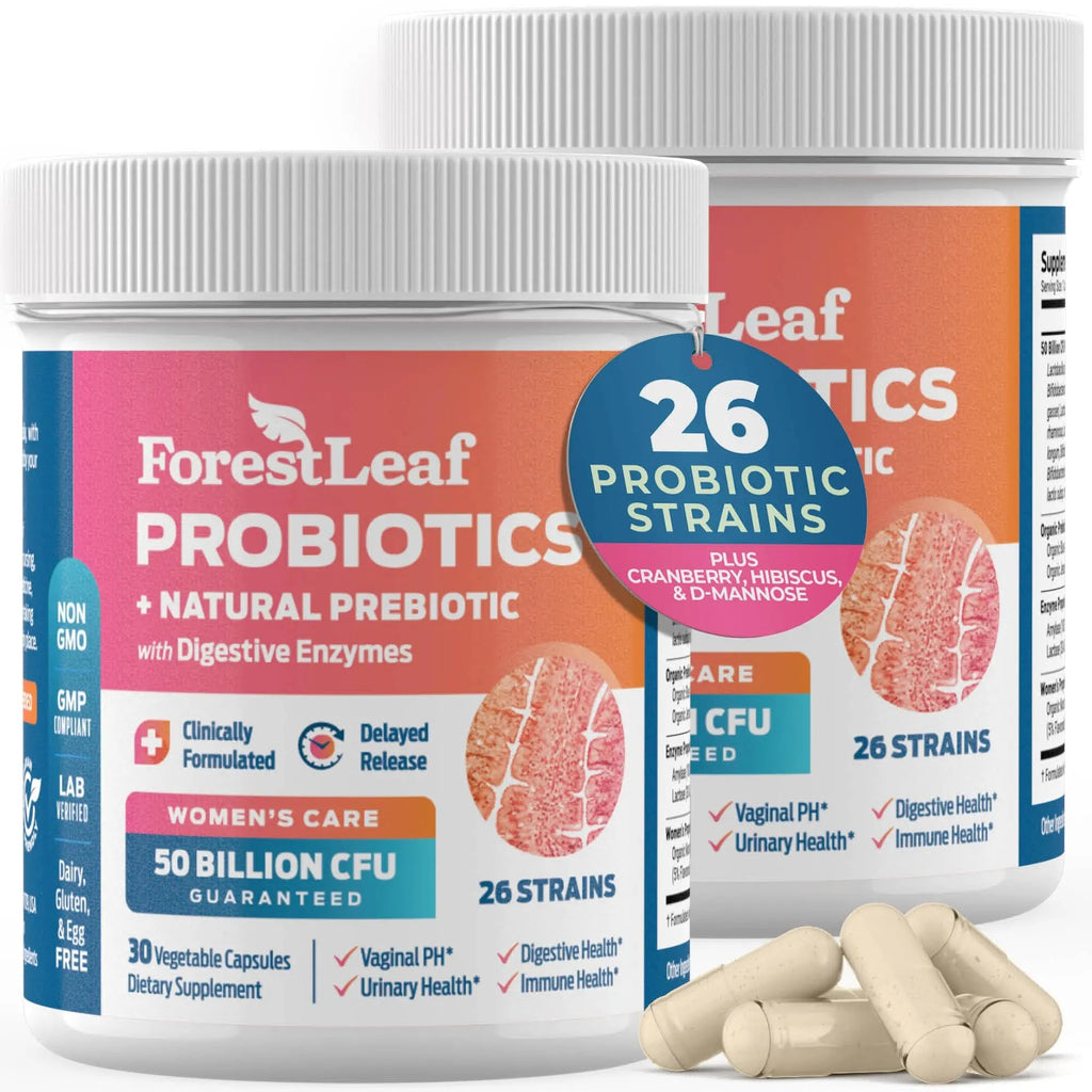 ForestLeaf Womens Probiotic 50 Billion CFU with Organic Prebiotics, Digestive Enzymes ForestLeaf Au supplements