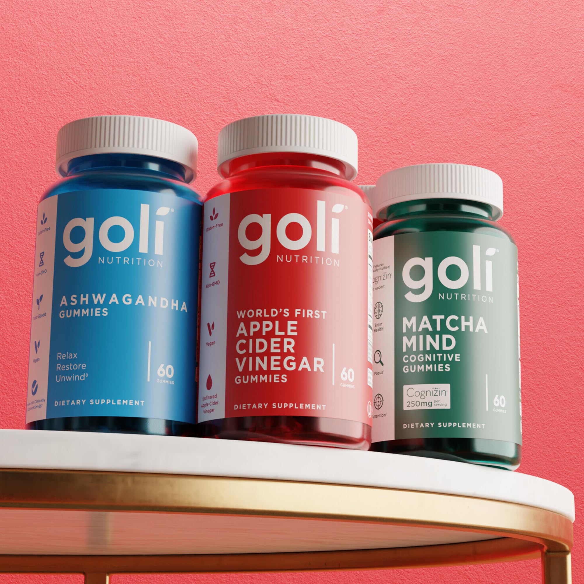Goli Apple Cider Vinegar Gummies - Worlds First ACV Gummy with Vitamin B12, Beetroot & Pomegranate
