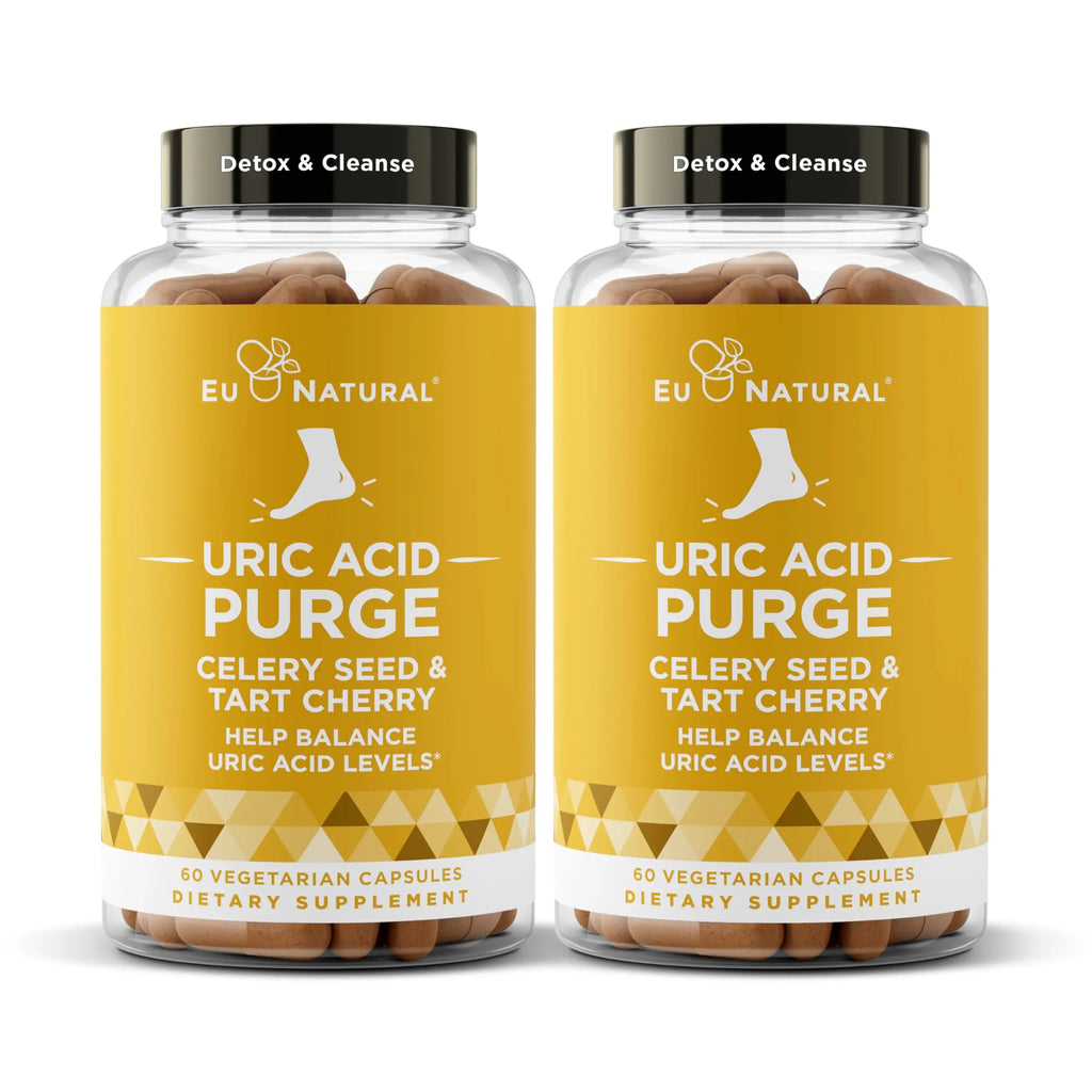Purge! Uric Acid Flush – Eat & Drink What You Want – Detox and Cleanse with Celery Seed Extract Eu Natural Au supplements