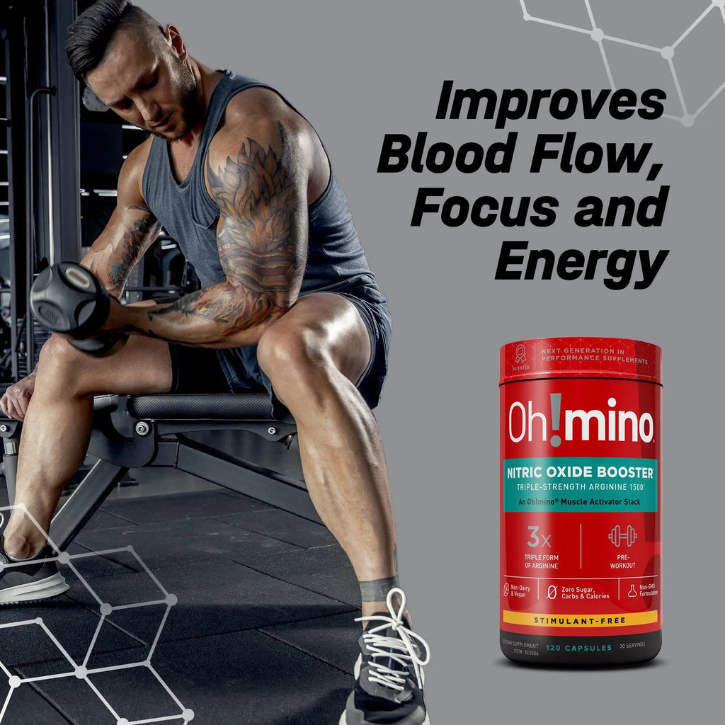 Oh!mino Nitric Oxide Supplement Activator Booster, Triple Strength L-Arginine for Energy Oh!mino Au supplements