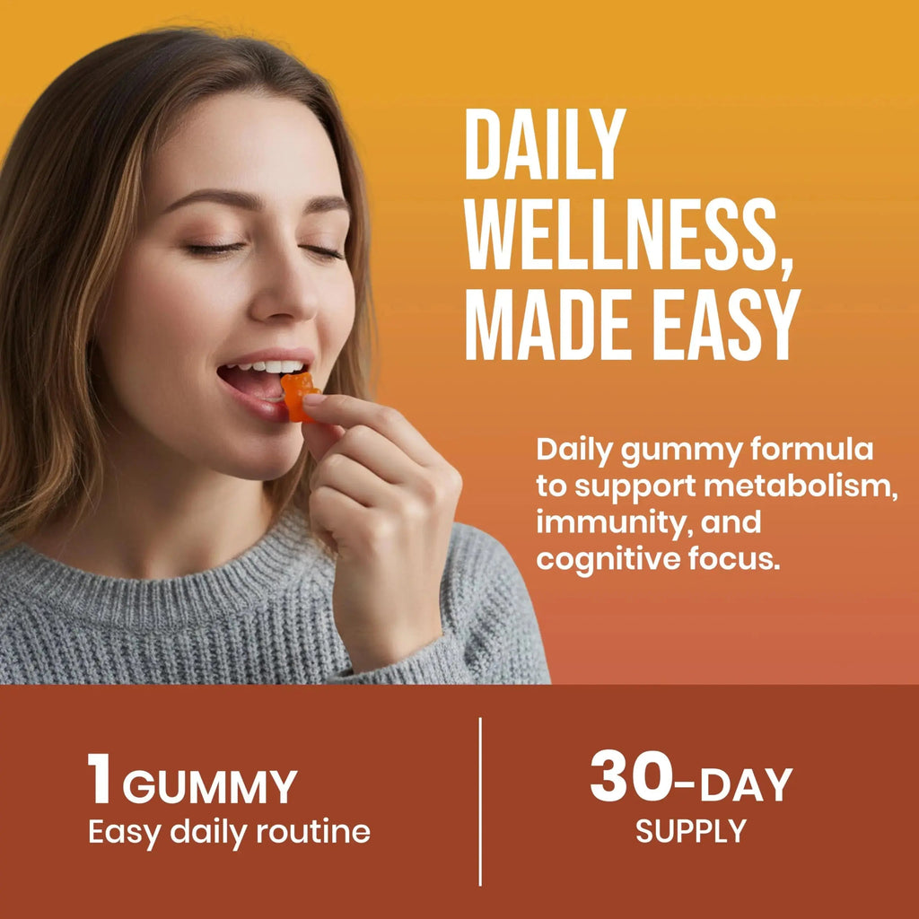 CHARMSVEDA Multivitamin Gummies – Energy, Immunity & Overall Wellness with DHA, Vitamin C, Zinc & Antioxidants – Orange Flavour – 30 Gummies CHARMSVEDA Au supplements